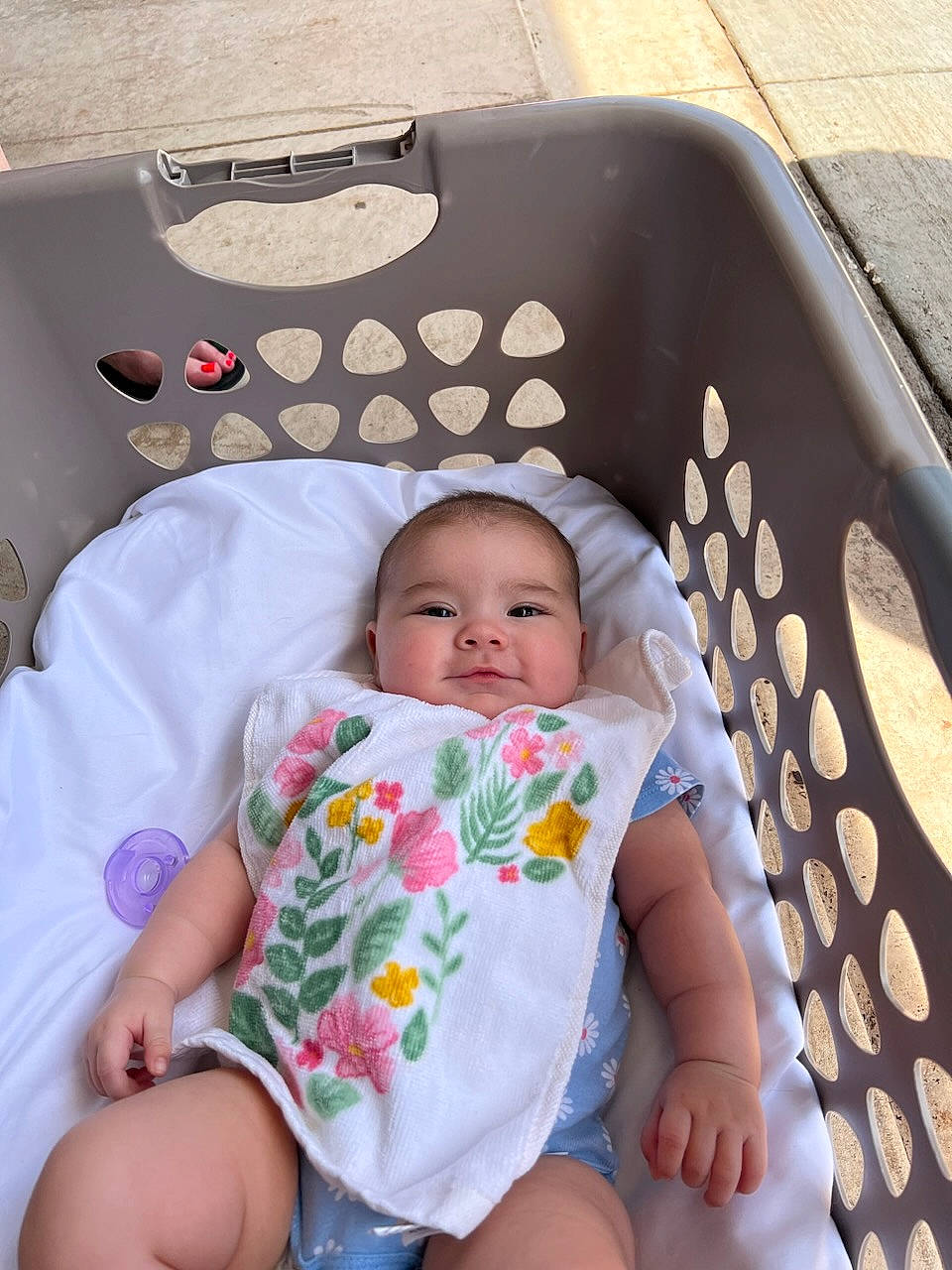 Alice joined the competition — help win amazing prizes! baby, baby_products, baby_safety, baby_sleeping, baby_toddler_clothing, bedtime, child, comfort, foot, human_leg, infant_bed, lap, linens, outdoor_furniture, pattern, person, room, sitting, skin, thigh