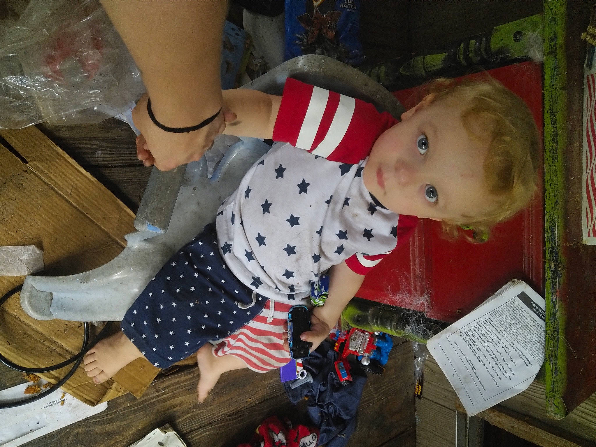 Kaleb is registered to the contest to win money with this photo: baby, baby_products, baby_toddler_clothing, carmine, child, flooring, foot, fun, human_leg, knee, lap, pattern, person, sitting, sleeve, thigh, toddler