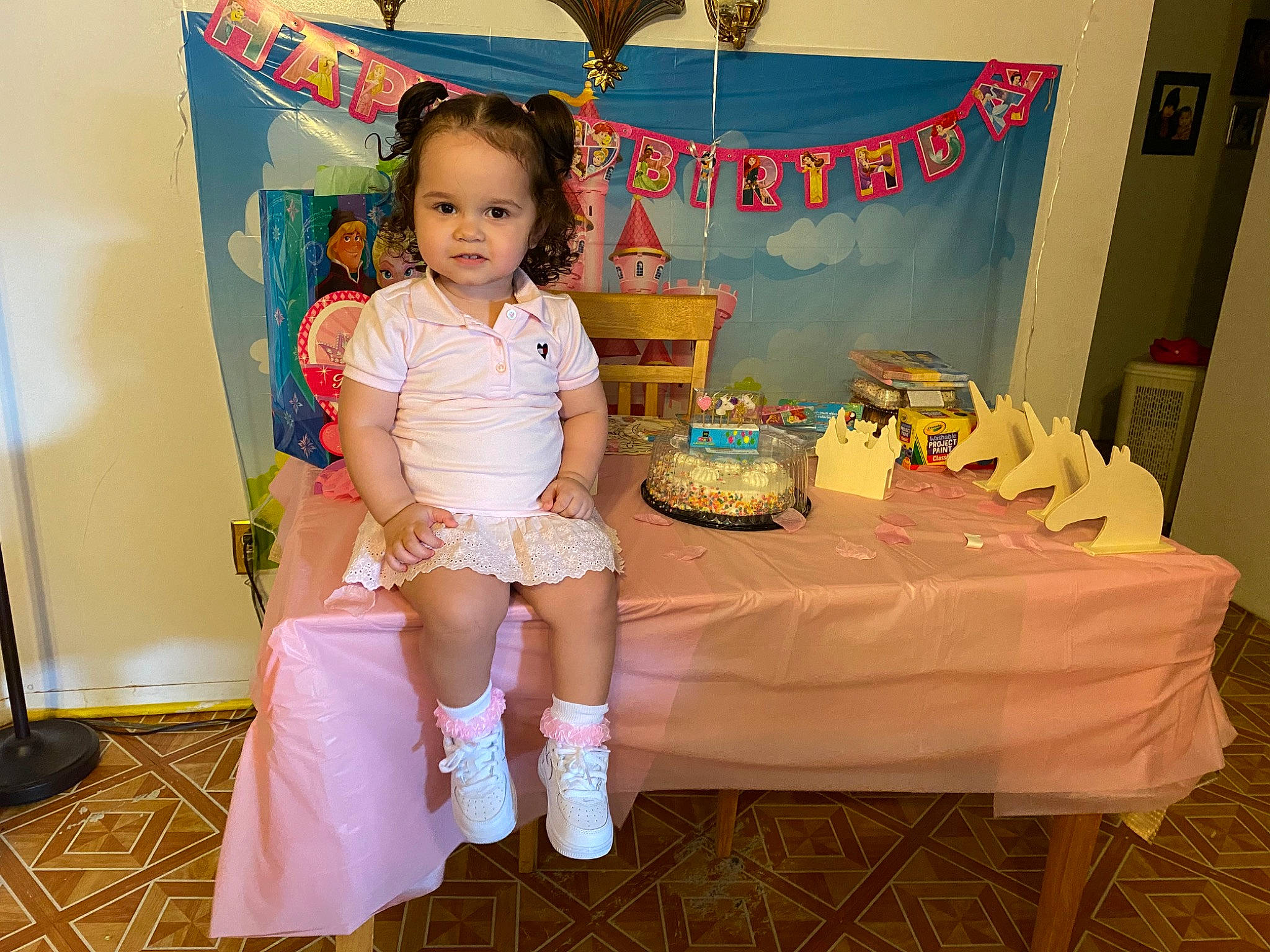 Zalayah joined the competition — help win amazing prizes! birthday, child, event, furniture, party, person, pink, room, skin, toddler