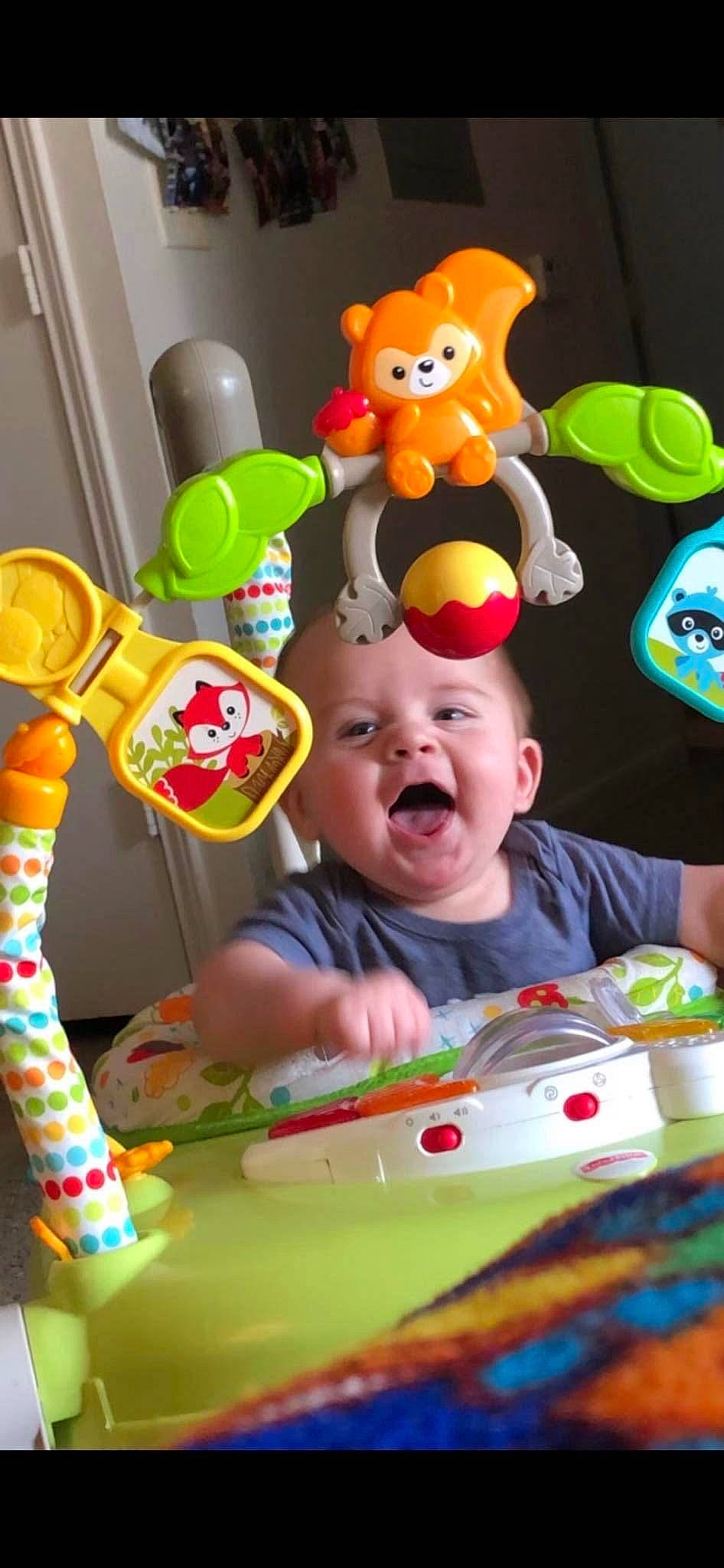 Michael is registered to the contest to win money with this photo: art, baby, baby_products, baby_toddler_clothing, baby_toys, child, event, fun, green, happy, headwear, party, person, play, room, sharing, smile, stuffed_toy, sweetness, toddler