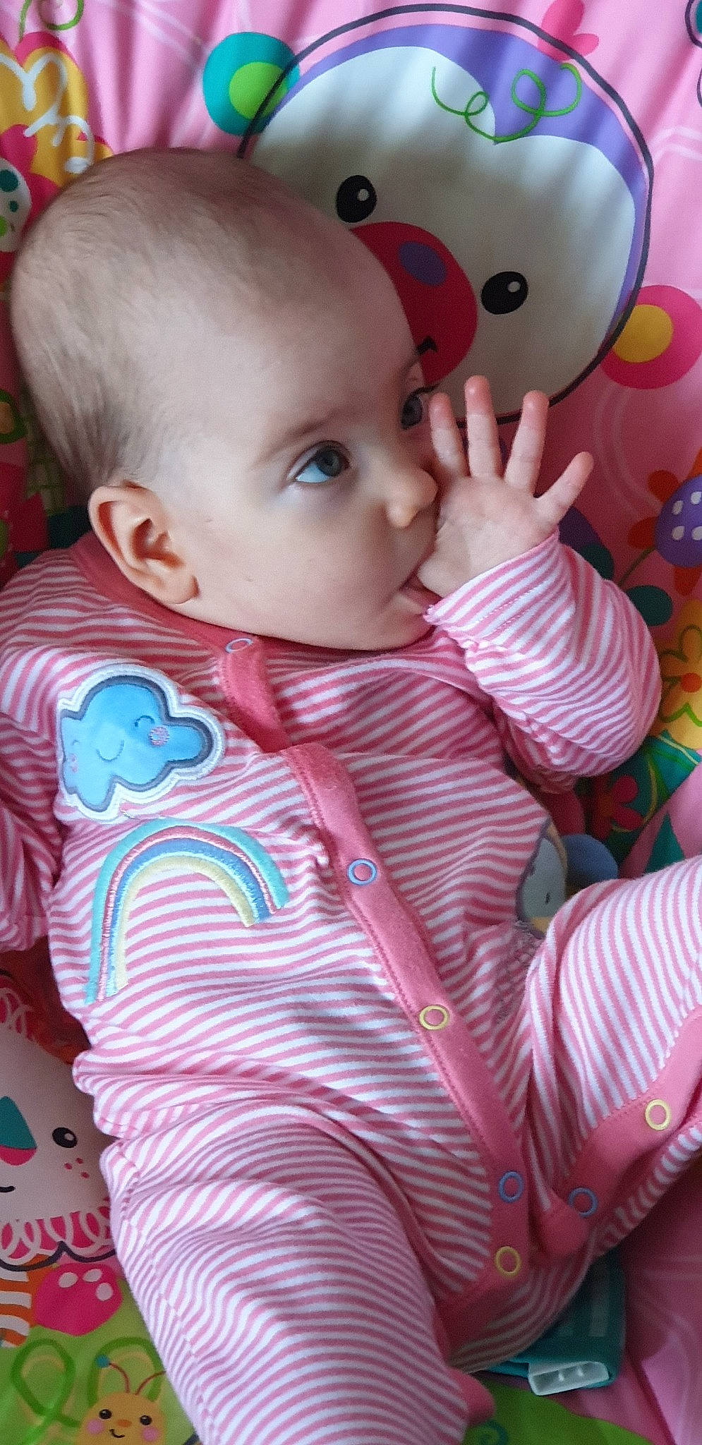 Lacie joined the competition — help win amazing prizes! baby, cheek, child, eye, person, pink, play, product, skin, smile, textile, toddler