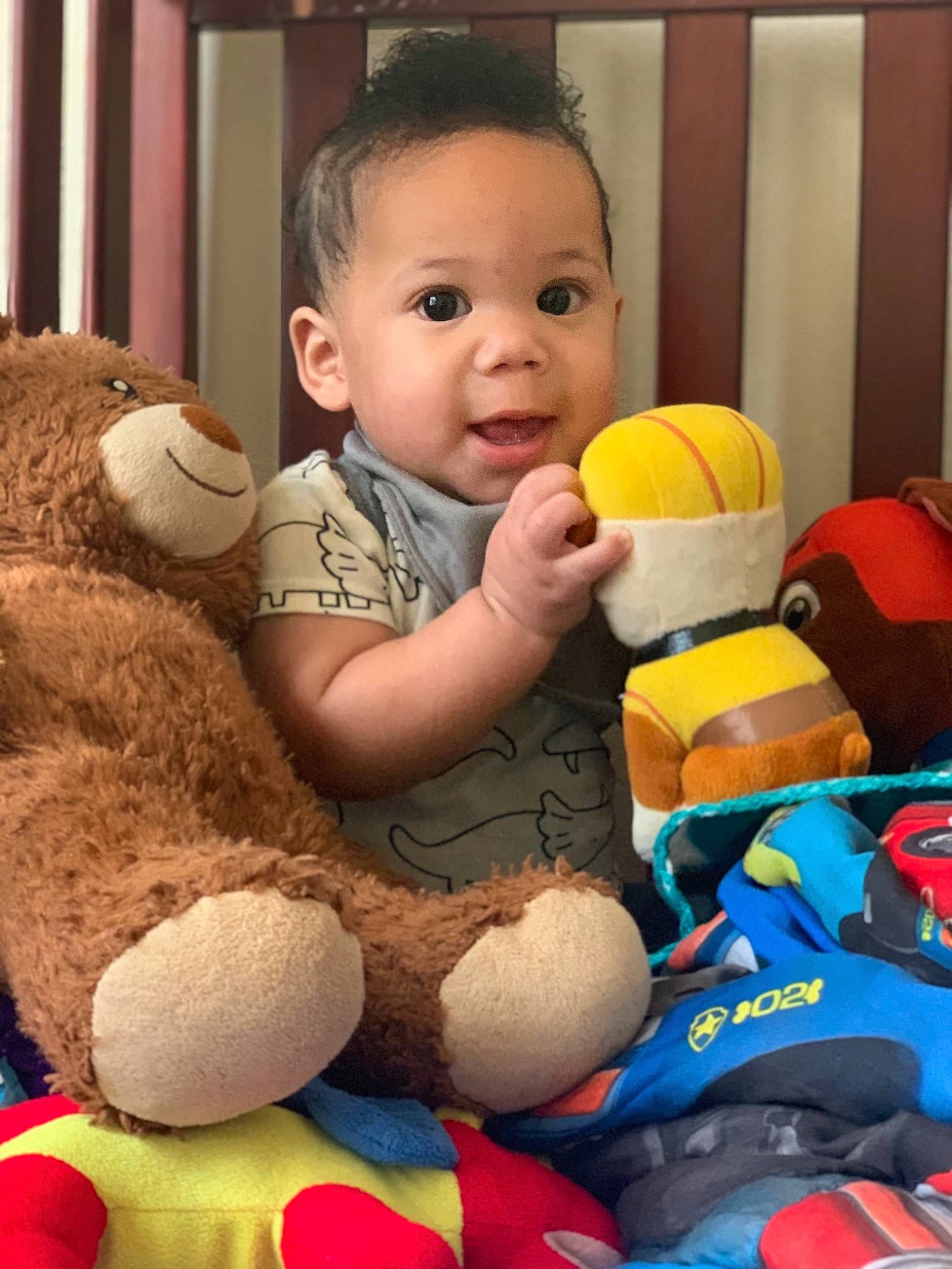 Elon joined the competition — help win amazing prizes! baby, baby_playing_with_toys, baby_toys, child, person, play, plush, room, skin, stuffed_toy, teddy_bear, toddler, toy
