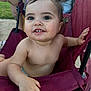 Izabella joined the competition — help win amazing prizes! baby, bare_chest, chair, child, curious, earring, eyes, fabric, face, grass, hair, hand, happy, outdoor, person, seat, skin, smiling, toddler, tooth