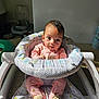 Irene joined the competition — help win amazing prizes! baby, infant, pink_onesie, baby_walker, patterned_fabric, carpet, footwear, animal_slippers, indoor, sunlight, curious_expression, child, cute, home, floor, seated, hands, face, wide_eyes, soft_toys