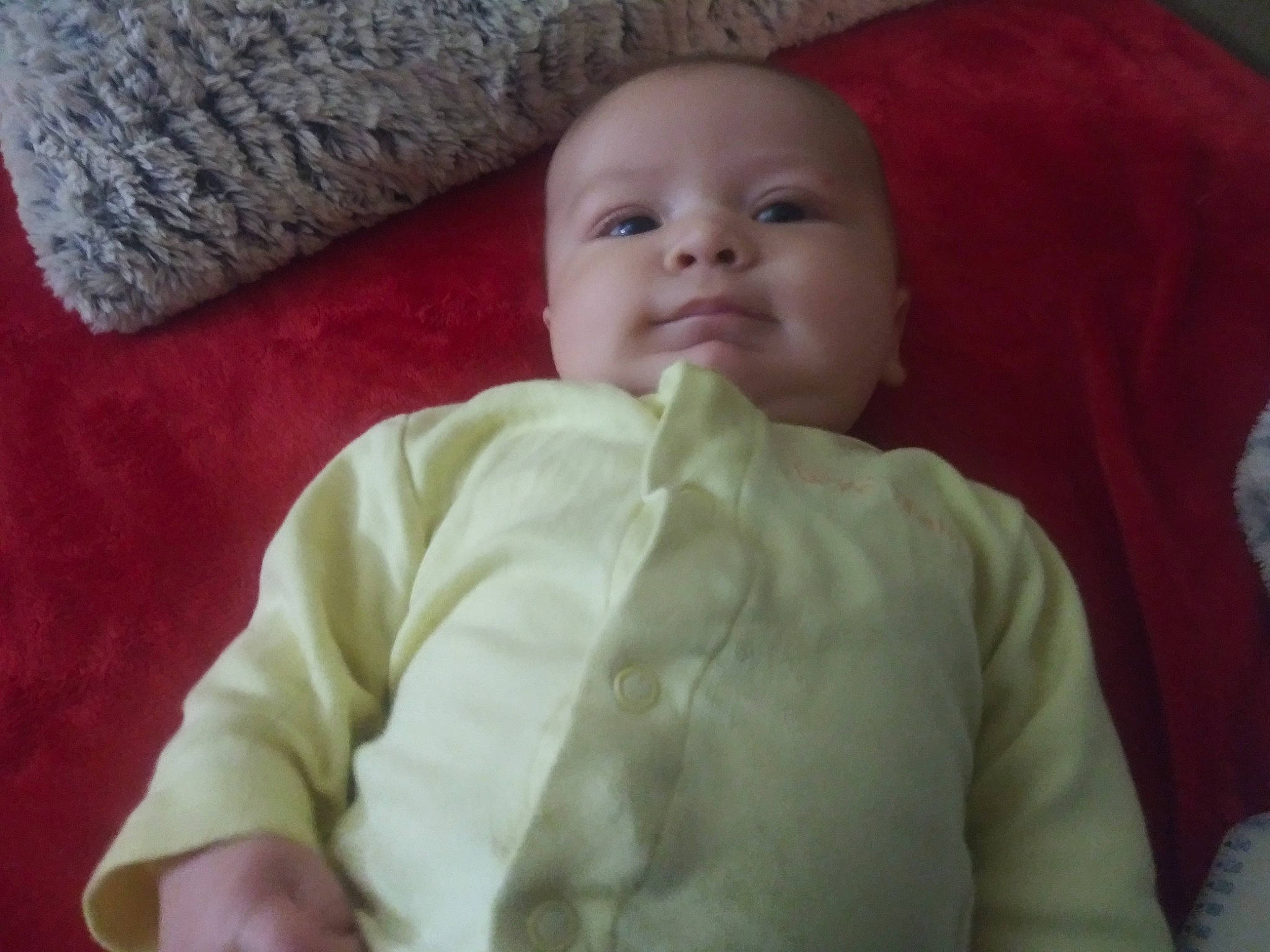 Damion joined the competition — help win amazing prizes! baby, baby_toddler_clothing, bedding, carmine, cheek, child, chin, comfort, eyebrow, fun, fur, iris, linens, lip, mouth, nose, person, room, sleeve, textile