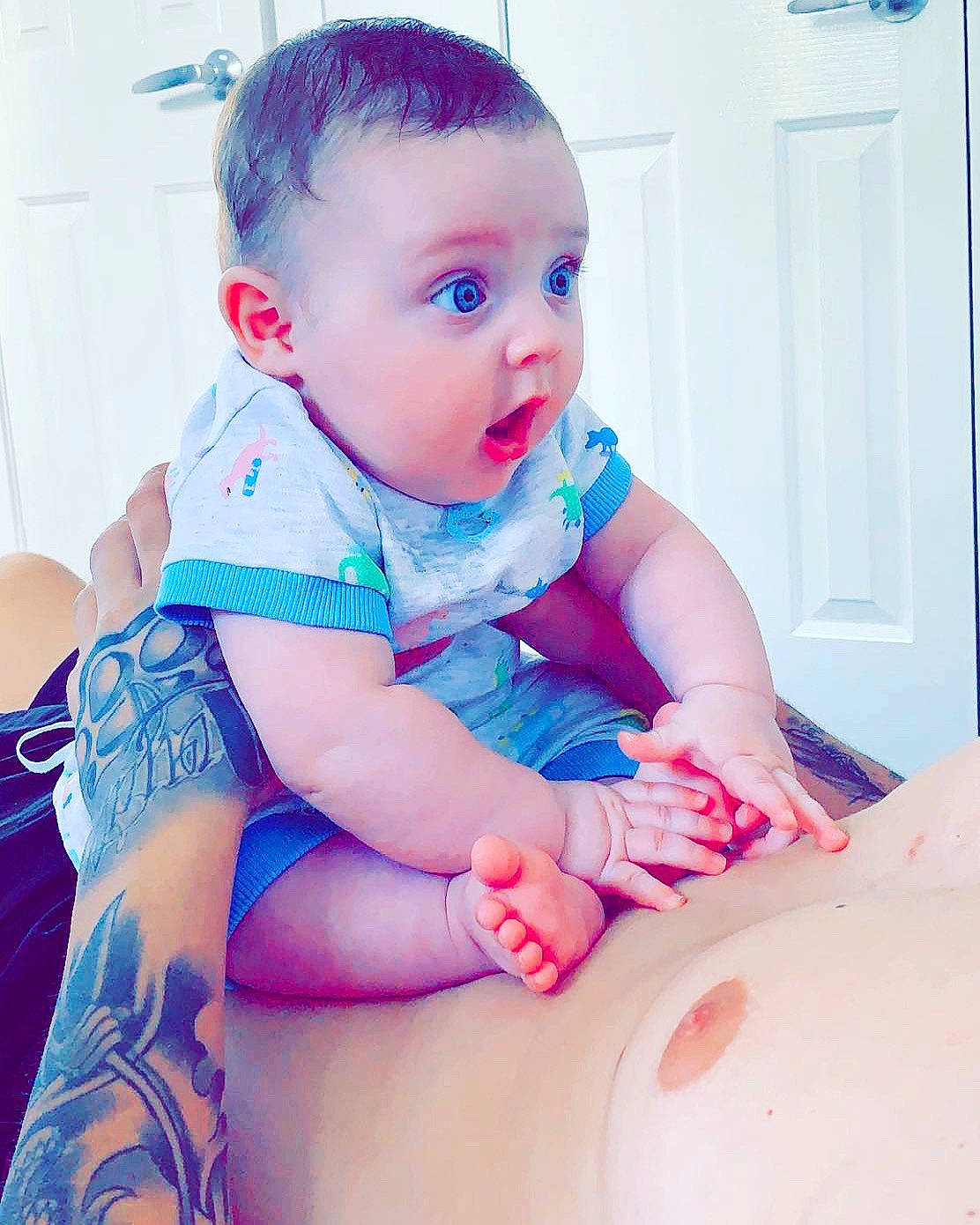 Blaize joined the competition — help win amazing prizes! arm, baby, beauty, blue, cheek, child, dress, eye, face, hand, head, joint, leg, lip, nose, person, pink, shoulder, sitting, skin