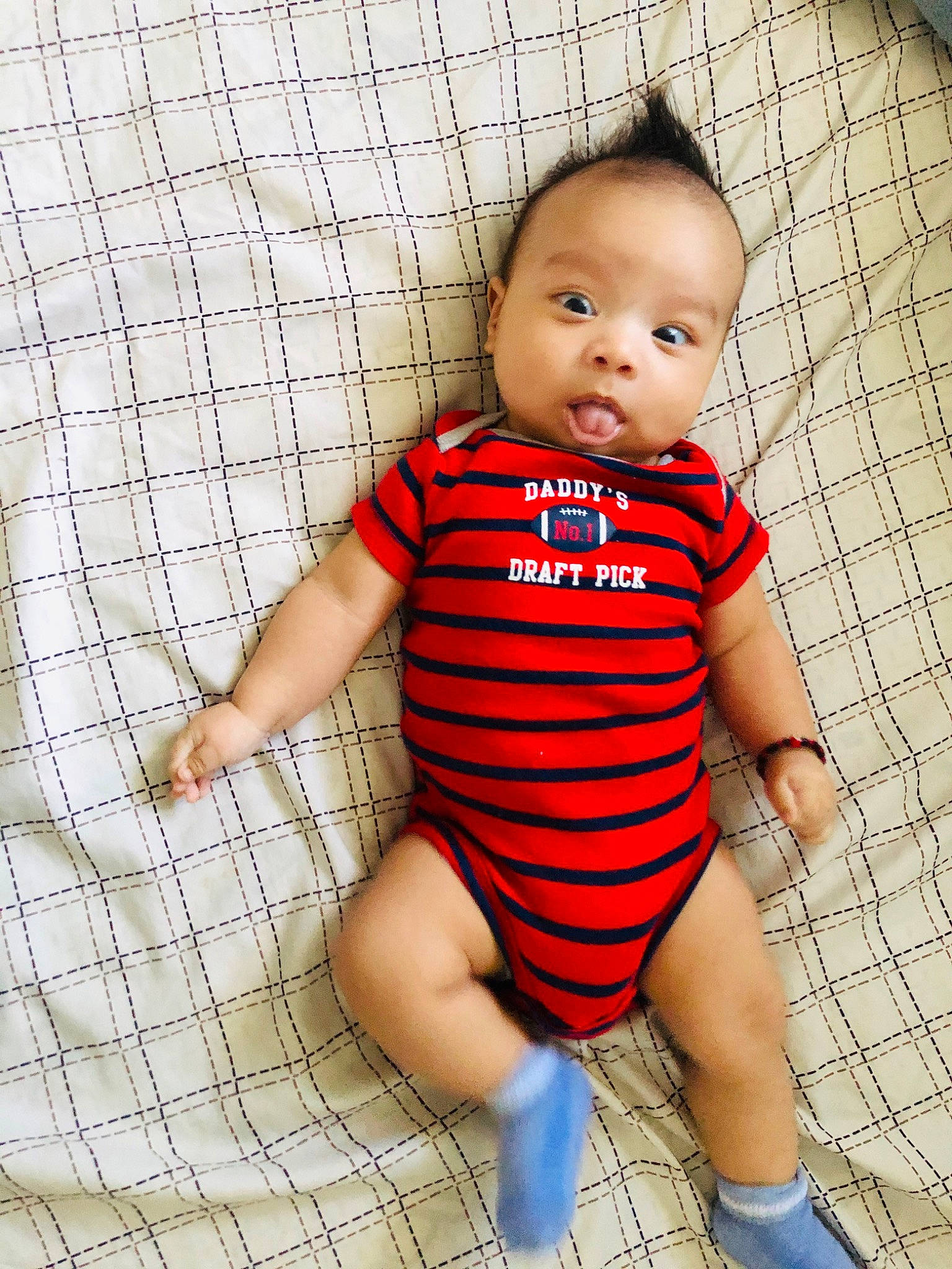 Santana joined the competition — help win amazing prizes! baby, baby_toddler_clothing, child, leg, person, play, smile, thigh, toddler