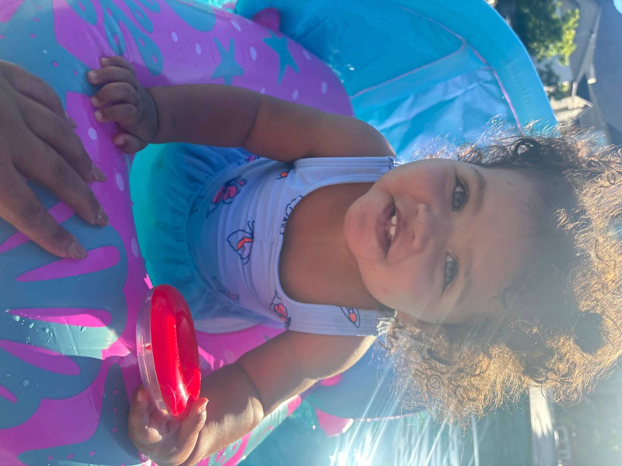 Soraya joined the competition — help win amazing prizes! azure, child, electric_blue, event, fashion_accessory, fun, grass, happy, hat, leisure, light, magenta, person, pink, purple, recreation, smile, summer, toddler, violet