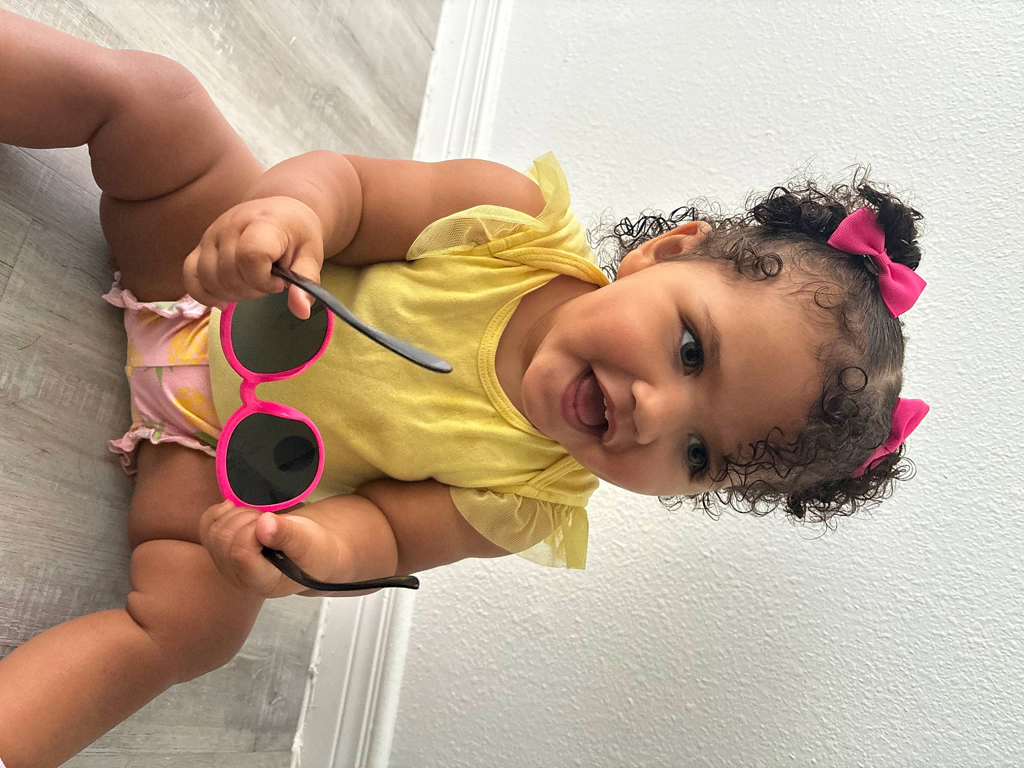 Soraya joined the competition — help win amazing prizes! baby, baby_toddler_clothing, cheek, child, eyelash, face, finger, fun, gesture, happy, lip, mouth, neck, nose, person, pink, skin, smile, thumb, toddler