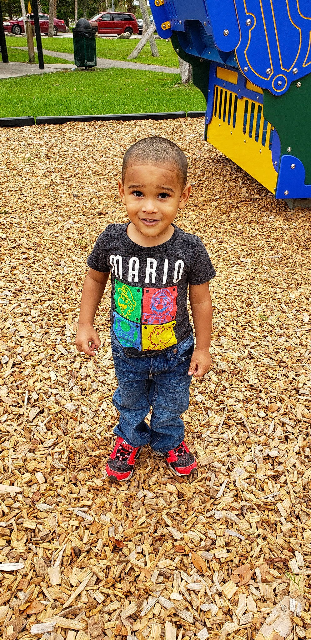 Akash joined the competition — help win amazing prizes! adaptation, child, cool, fun, happy, joy, leaf, male, outerwear, people, person, plant, play, public_space, smile, soil, summer, t_shirt, toddler, top