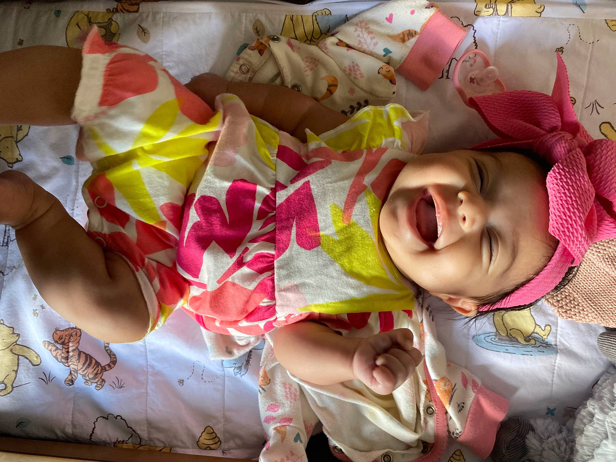 Arielle is registered to the contest to win money with this photo: baby, baby_carriage, baby_products, baby_toddler_clothing, bedding, child, comfort, event, eye, fun, happy, headwear, linens, pattern, person, room, sleep, smile, textile, toddler