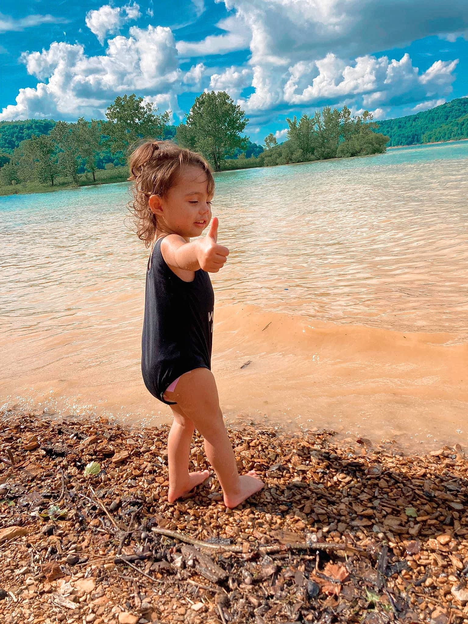 Alaia joined the competition — help win amazing prizes! azure, beach, blue, cloud, flash_photography, fun, happy, horizon, lake, leg, leisure, morning, nature, people_in_nature, person, sky, standing, sunlight, thigh, tree