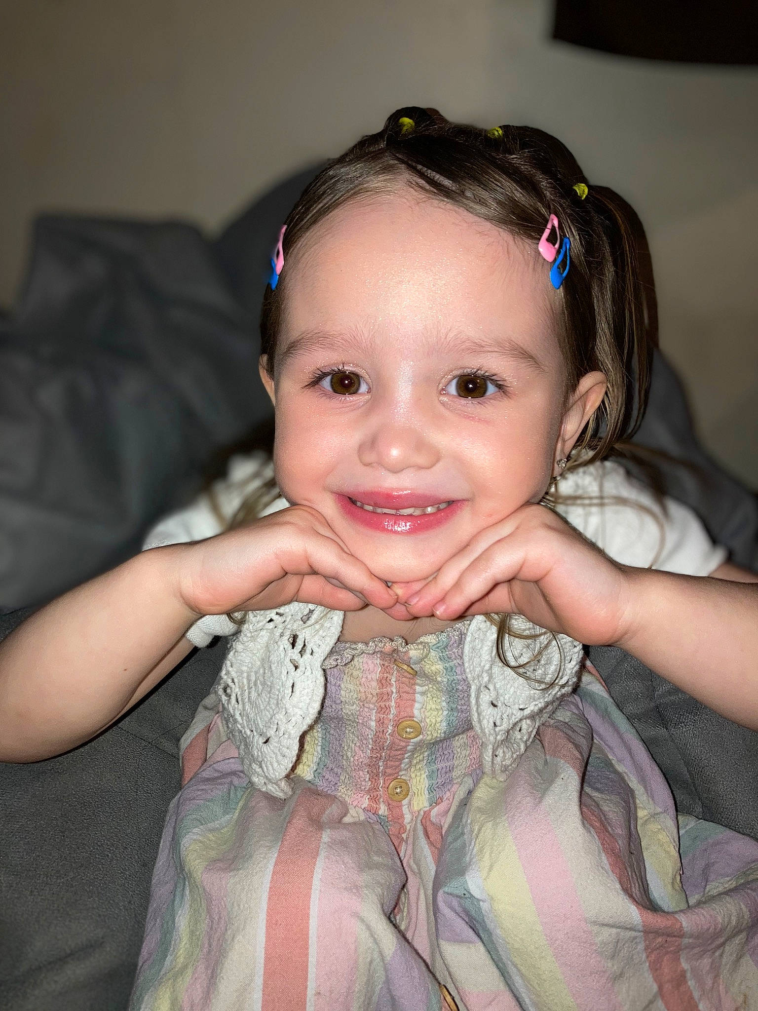 Alyssa joined the competition — help win amazing prizes! baby_toddler_clothing, cheek, chin, ear, eye, eyebrow, eyelash, flash_photography, forehead, gesture, hair, happy, head, iris, joy, lip, neck, nose, person, skin