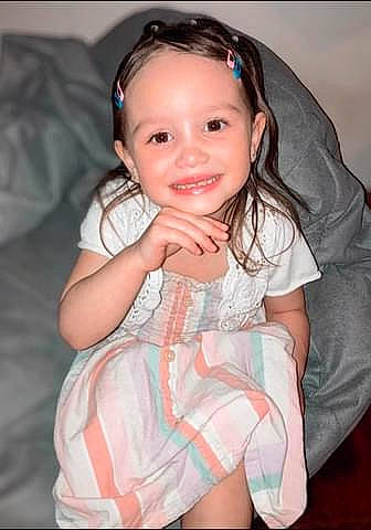 Alyssa joined the competition — help win amazing prizes! baby_toddler_clothing, cheek, dress, eye, eyelash, face, facial_expression, flash_photography, gesture, hair, happy, head, human_body, iris, joy, lip, neck, person, pink, skin