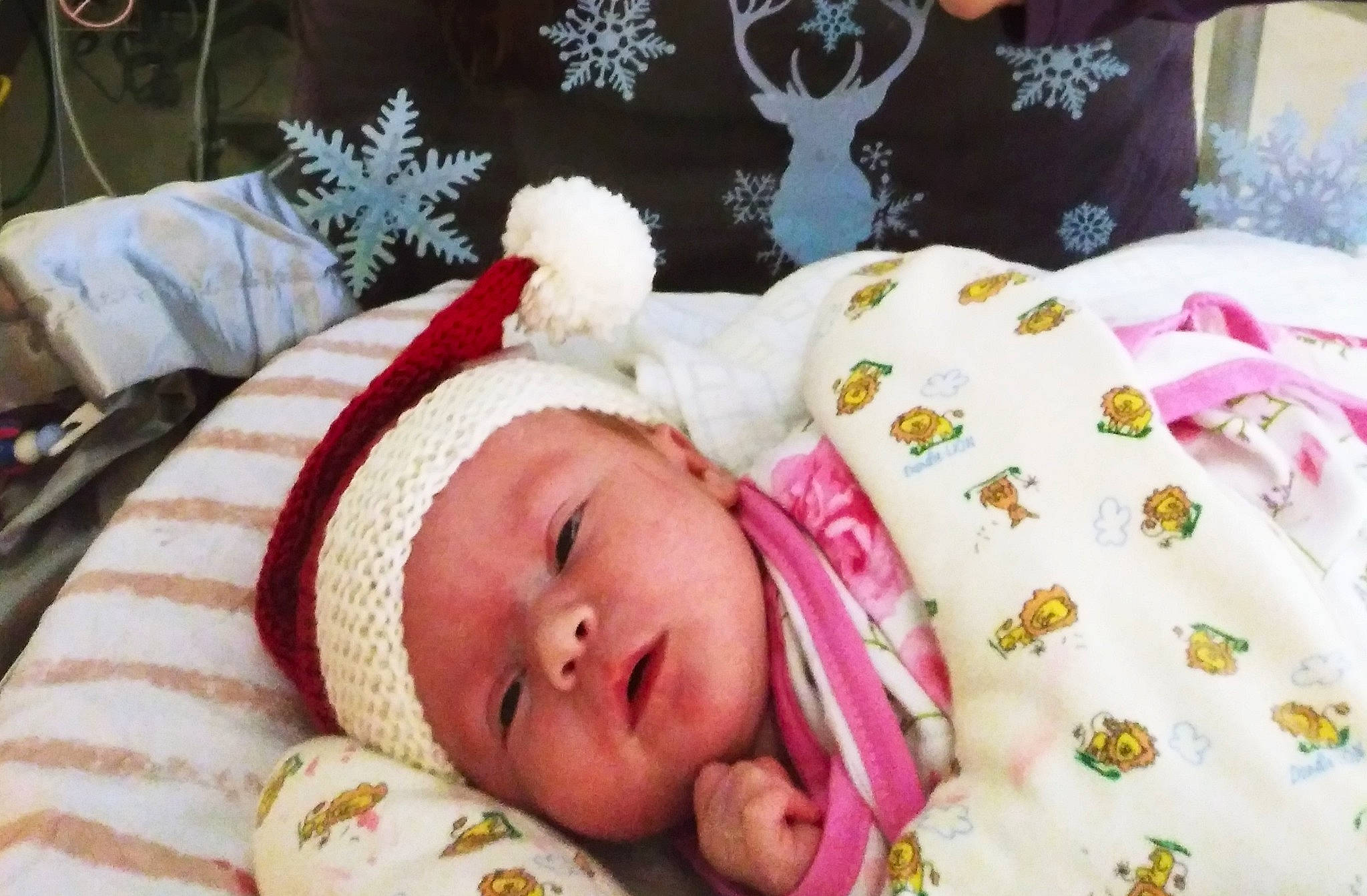 Jazmyn is registered to the contest to win money with this photo: art, baby, baby_products, baby_sleeping, baby_toddler_clothing, bedding, bedtime, child, comfort, event, face, fur, head, headwear, linens, nap, pattern, person, room, sleep