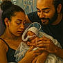 Ily participe au concours pour gagner de l'argent avec cette photo : baby, beard, blanket, braids, care, closed_eyes, family, father, headwear, holding, hospital, intensive_care, love, medical_equipment, mother, newborn, portrait, premature, skin, tubes
