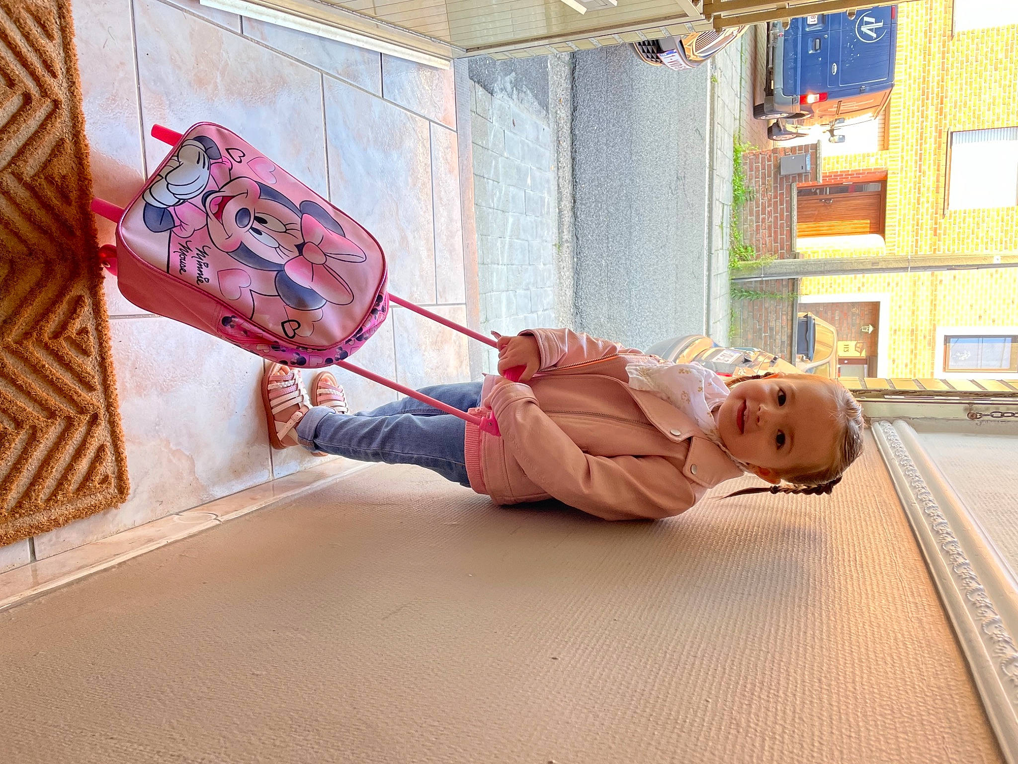 Angelina a rejoint le concours — aidez-le/la à gagner de superbes lots ! arm, baby, child, comfort, floor, flooring, fun, hardwood, hat, human_body, human_leg, joy, knee, leg, leisure, person, product, room, sitting, toddler