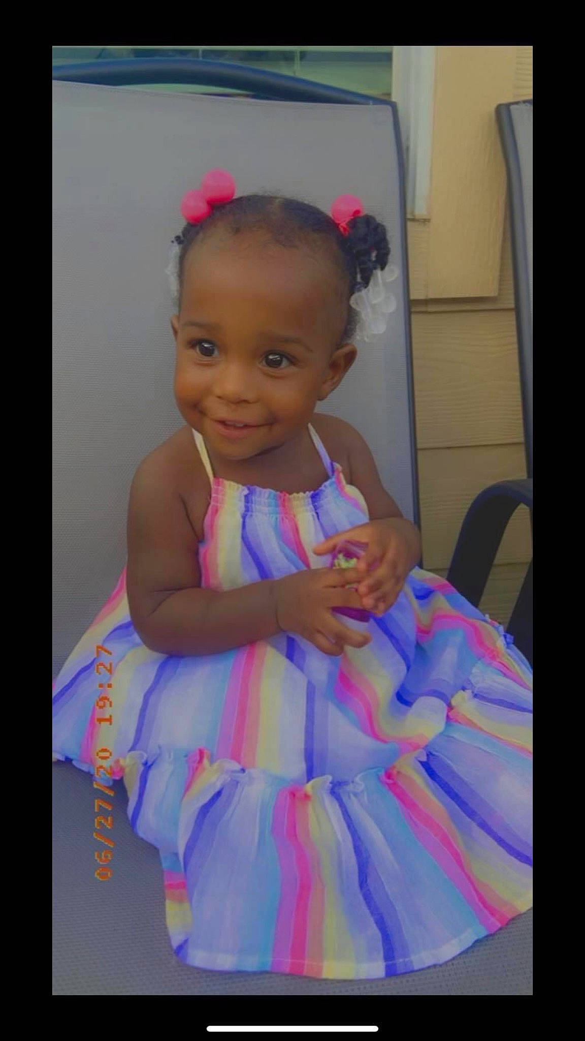 Mela joined the competition — help win amazing prizes! baby, baby_toddler_clothing, child, costume, hair_accessory, joy, person, pink, skin, toddler