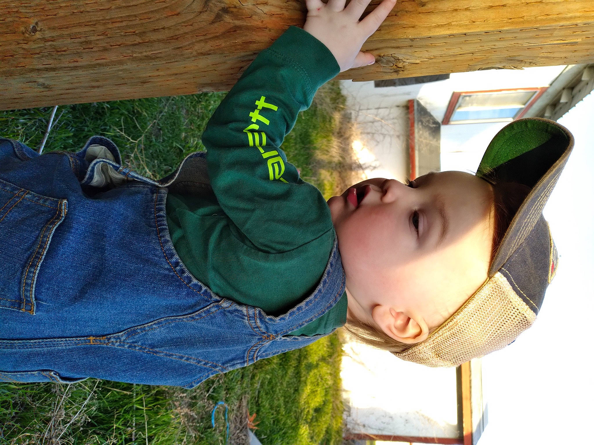 Leland joined the competition — help win amazing prizes! baby, cool, denim, eye, eyewear, face, grass, green, hand, happy, hat, leisure, lip, outerwear, person, plant, skin, sun_hat, toddler, tree