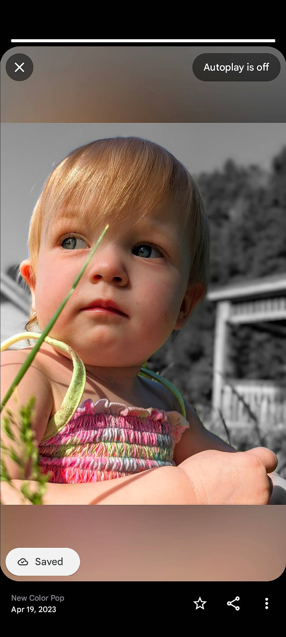 Junie joined the competition — help win amazing prizes! baby, baby_toddler_clothing, blond, cheek, child, eyelash, fun, grass, happy, iris, lip, nose, person, play, portrait_photography, sitting, skin, smile, toddler, tree