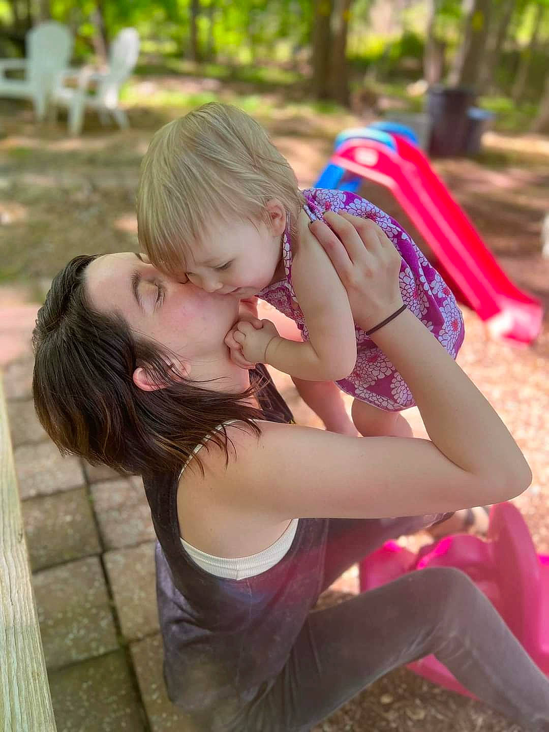 Junie joined the competition — help win amazing prizes! brown_hair, child, eyewear, fun, grass, hairstyle, happy, human_leg, jewellery, leisure, long_hair, love, magenta, people_in_nature, person, play, recreation, sitting, thigh, tree