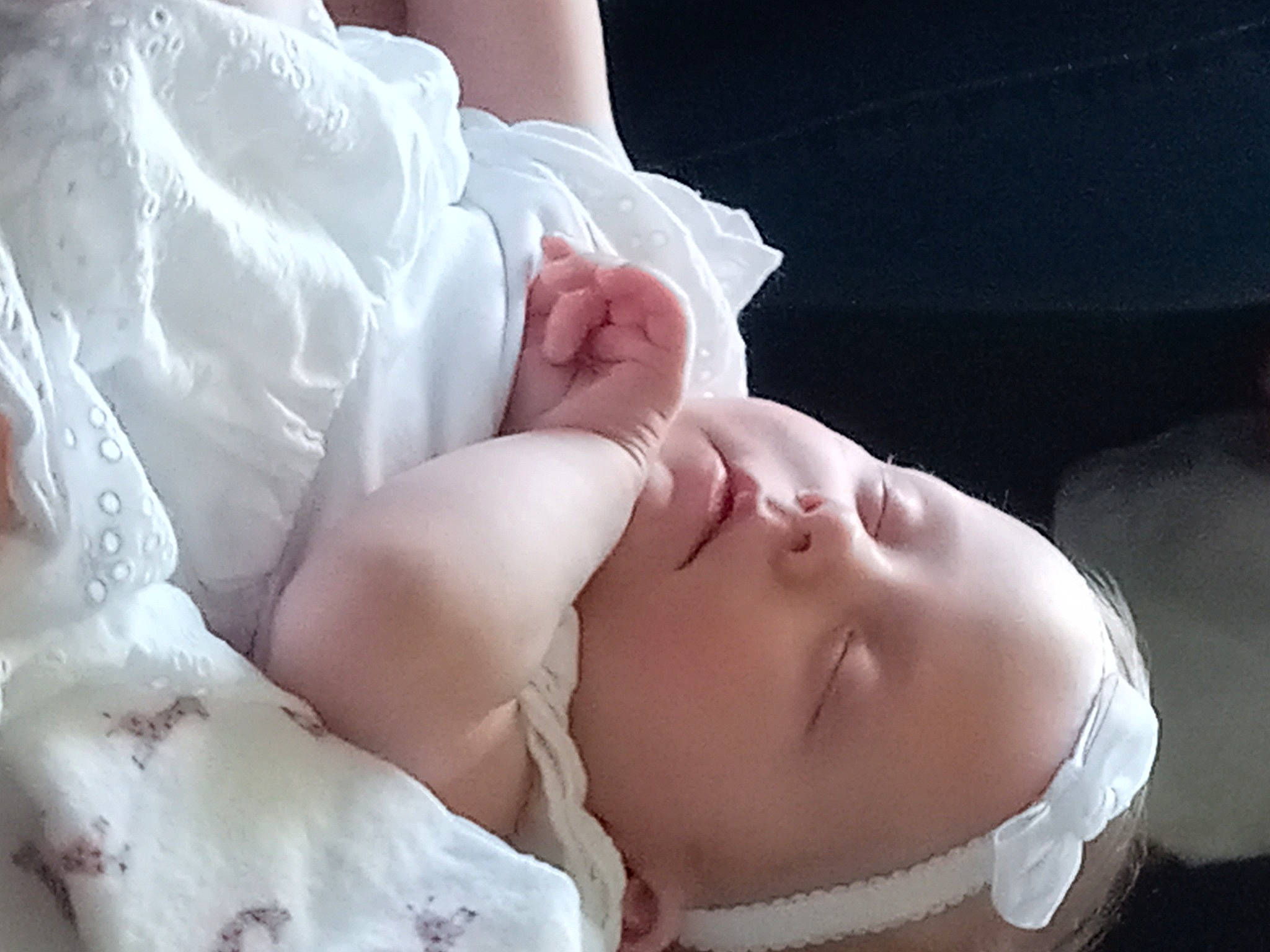 Layla joined the competition — help win amazing prizes! arm, baby, baby_sleeping, baby_toddler_clothing, chest, child, comfort, event, eyelash, face, fashion_accessory, finger, flash_photography, gesture, head, human_leg, neck, person, thumb, toddler