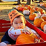 baby, baseballcap, cap, clothing, countryside, face, farm, food, footwear, hat, head, person, photography, plant, portrait, produce, pumpkin, shoe, squash, vegetable
