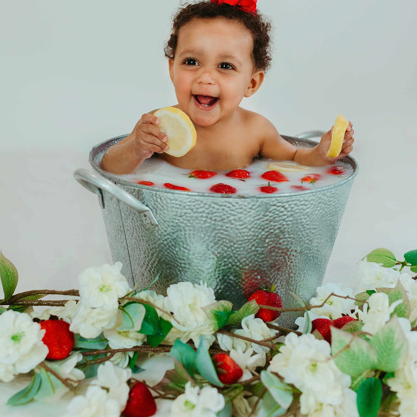 Everly joined the competition — help win amazing prizes! accessories, baby, bathing, bathtub, bread, face, flower, flowerarrangement, flowerbouquet, food, happy, head, person, petal, photography, plant, portrait, rose, smile, tub