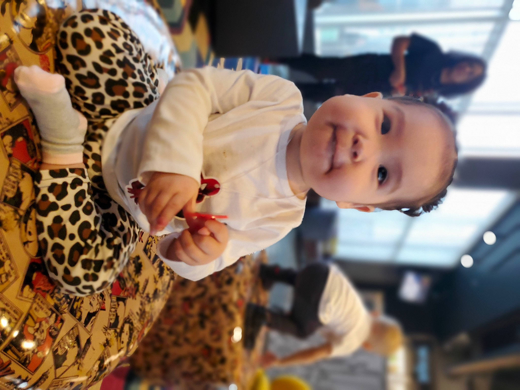 Agnes joined the competition — help win amazing prizes! baby, baby_toddler_clothing, beauty, child, event, fun, fur, gesture, happy, human, leisure, pattern, people, person, room, sitting, skin, sleeve, smile, toddler