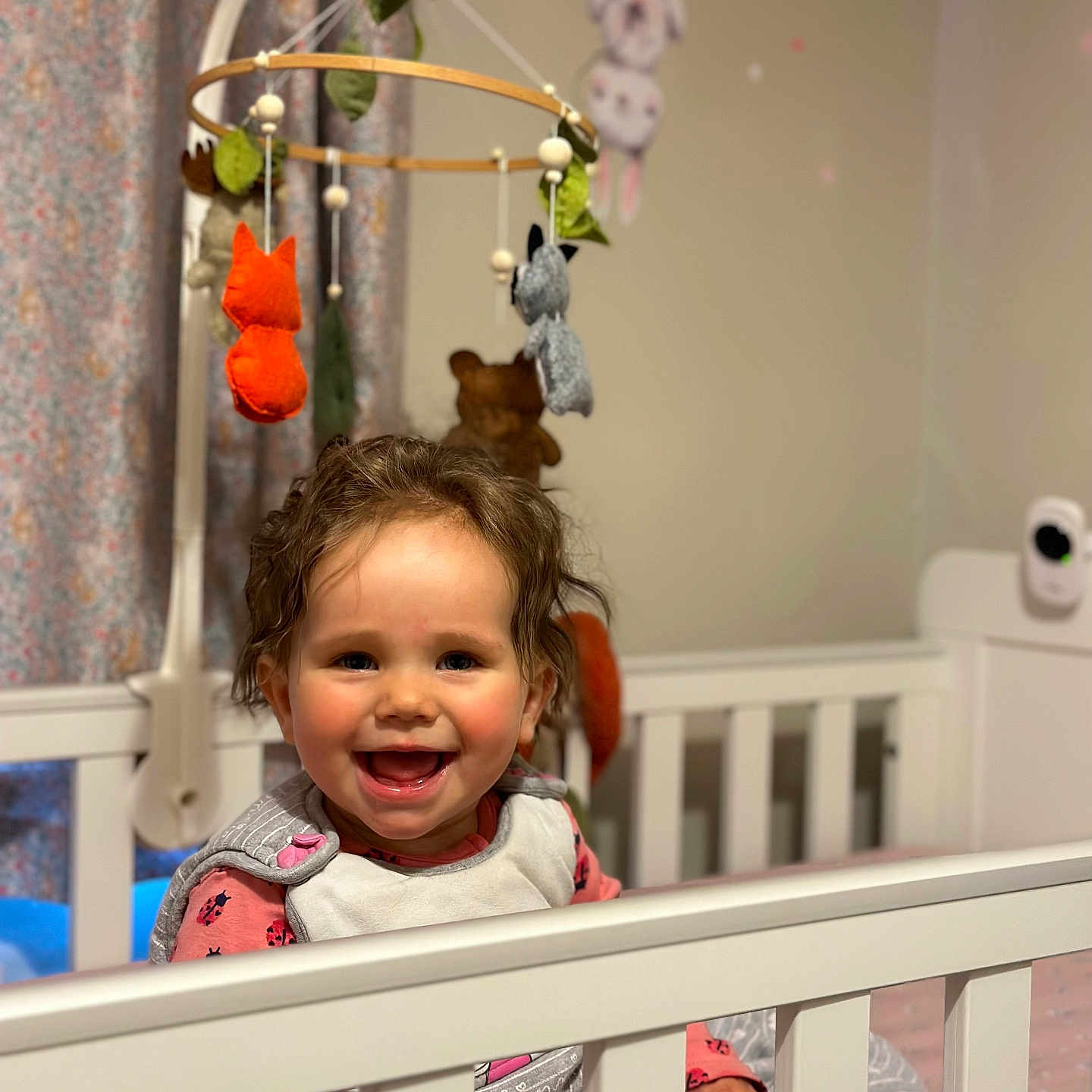 Tilly joined the competition — help win amazing prizes! baby, bed, cradle, crib, cushion, face, furniture, happy, head, homedecor, indoors, infantbed, laughing, nursery, person, photography, plush, portrait, room, toy