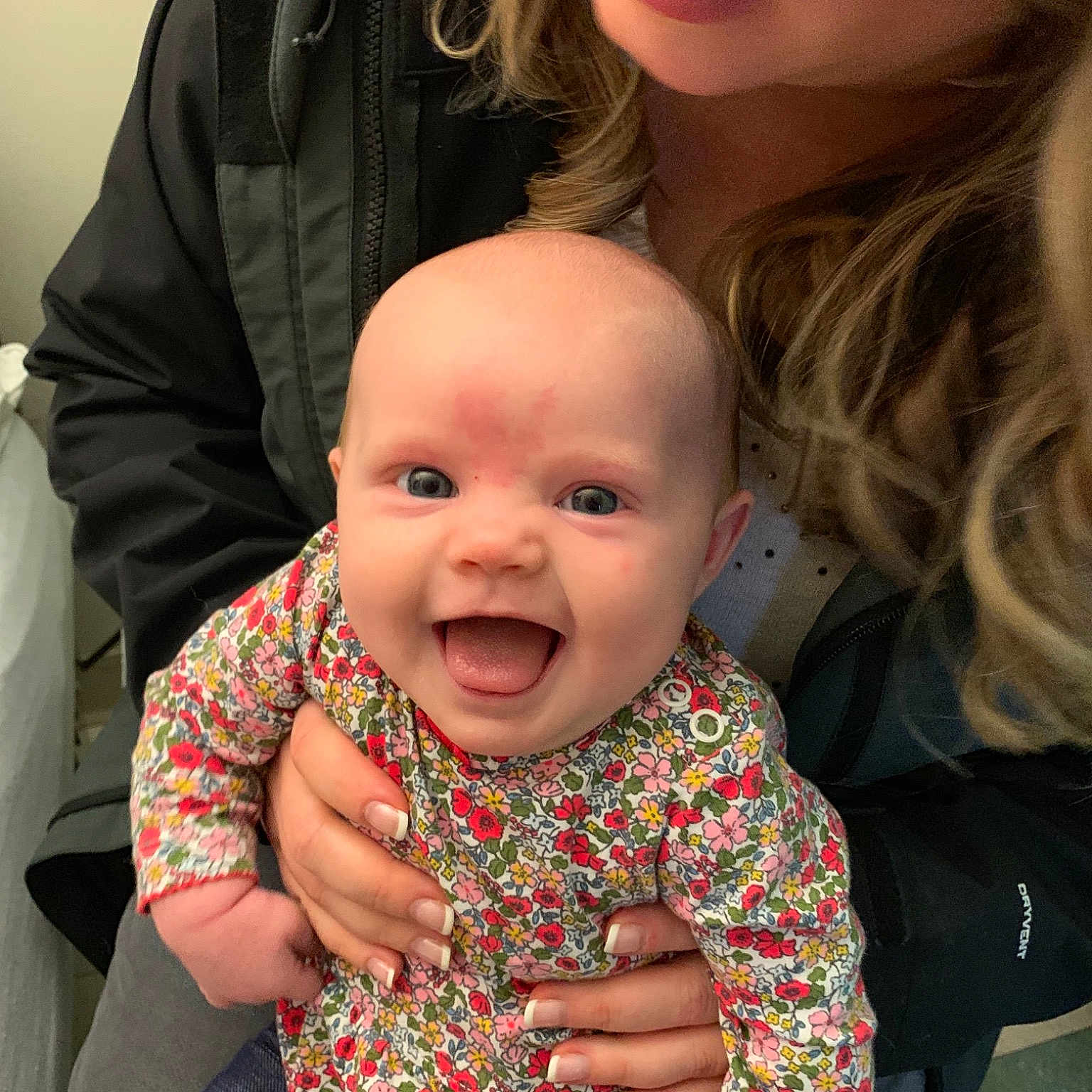 Eloise is registered to the contest to win money with this photo: cheek, child, eye, face, fun, girl, head, infant, mother, nose, person, product, skin, smile, toddler