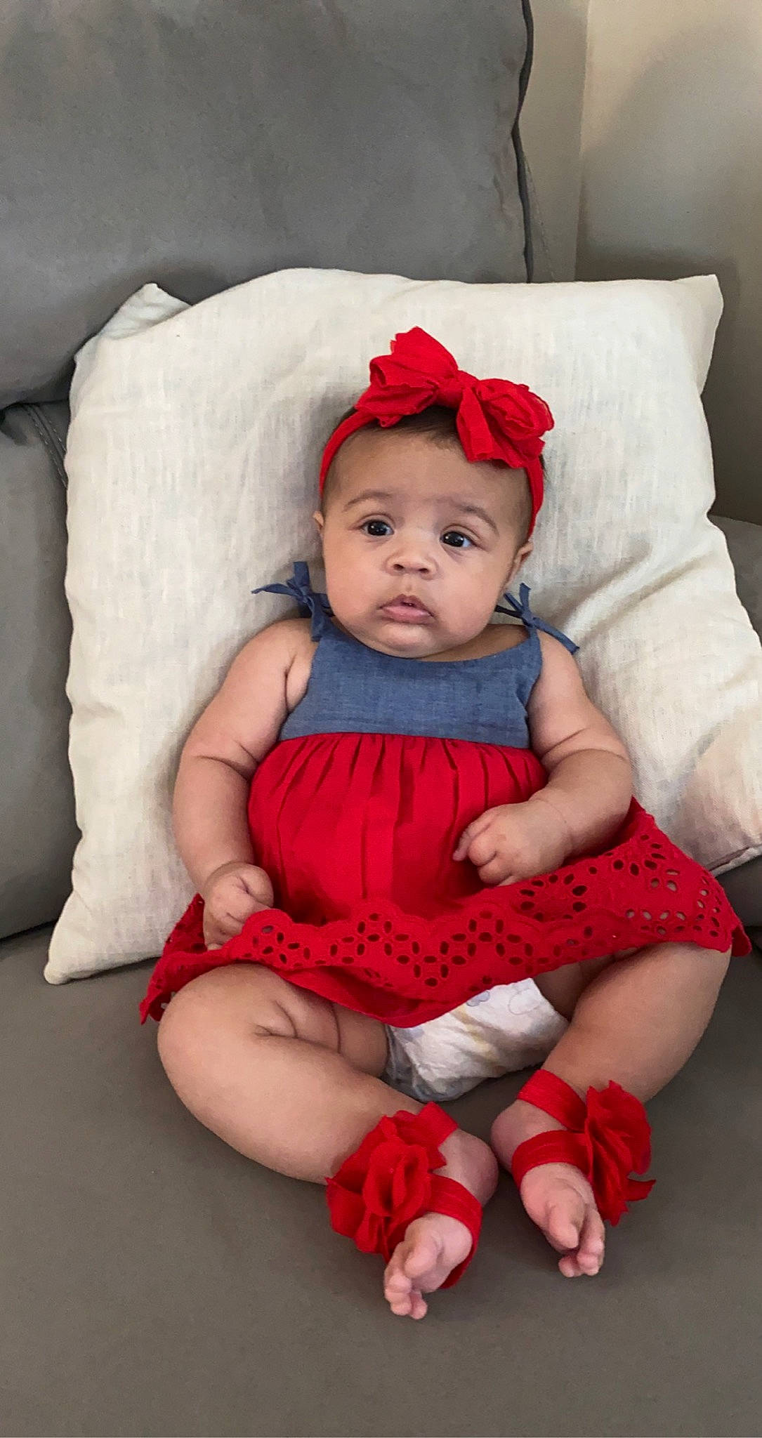 Everly joined the competition — help win amazing prizes! baby, baby_toddler_clothing, cheek, clothing, comfort, dress, eye, facial_expression, floor, head, iris, lip, neck, person, pink, product, skin, sleeve, standing, toddler