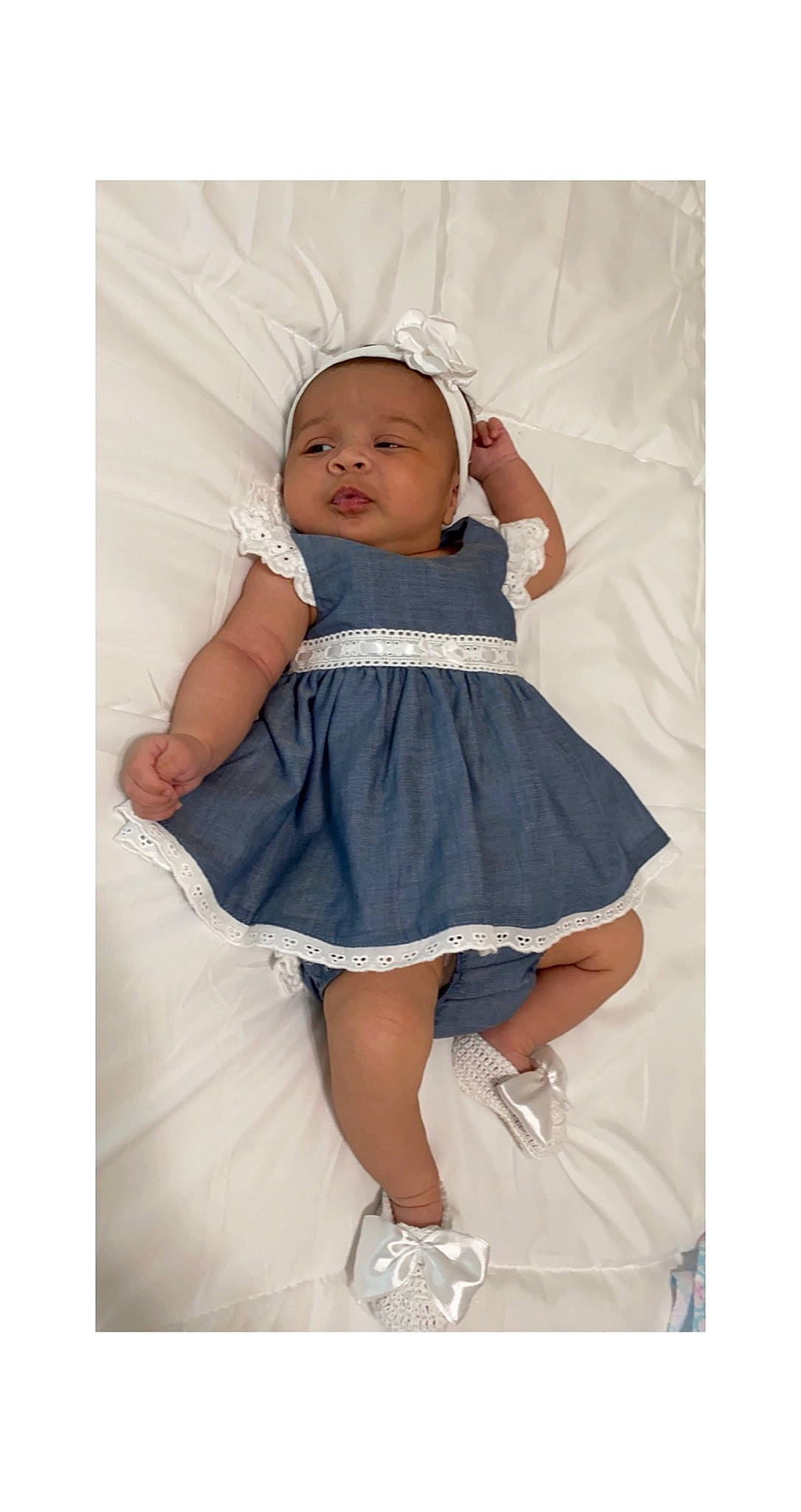 Everly joined the competition — help win amazing prizes! baby, baby_toddler_clothing, bridal_accessory, clothing, day_dress, dress, electric_blue, embellishment, event, face, footwear, formal_wear, happy, one_piece_garment, pattern, person, product, sleeve, textile, toddler