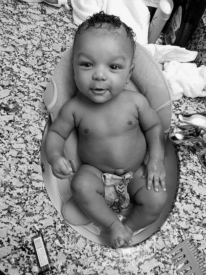Rakeem joined the competition — help win amazing prizes! art, baby, barechested, black_and_white, cheek, chest, child, eyebrow, face, finger, flash_photography, happy, iris, monochrome, monochrome_photography, person, smile, snapshot, style, toddler