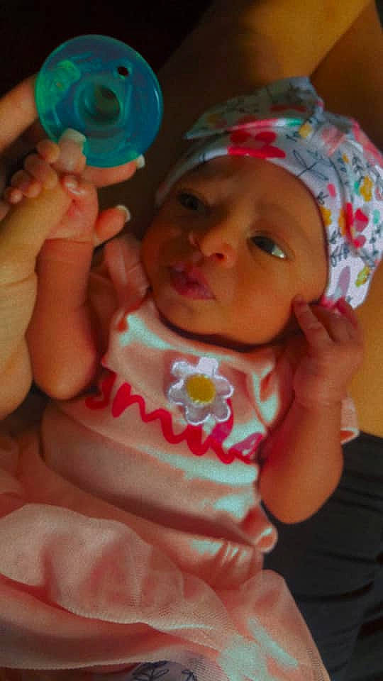 Danielle joined the competition — help win amazing prizes! arm, baby, baby_products, baby_toddler_clothing, cap, cheek, child, finger, fun, hand, happy, hat, headwear, iris, lip, mouth, nose, person, pink, skin