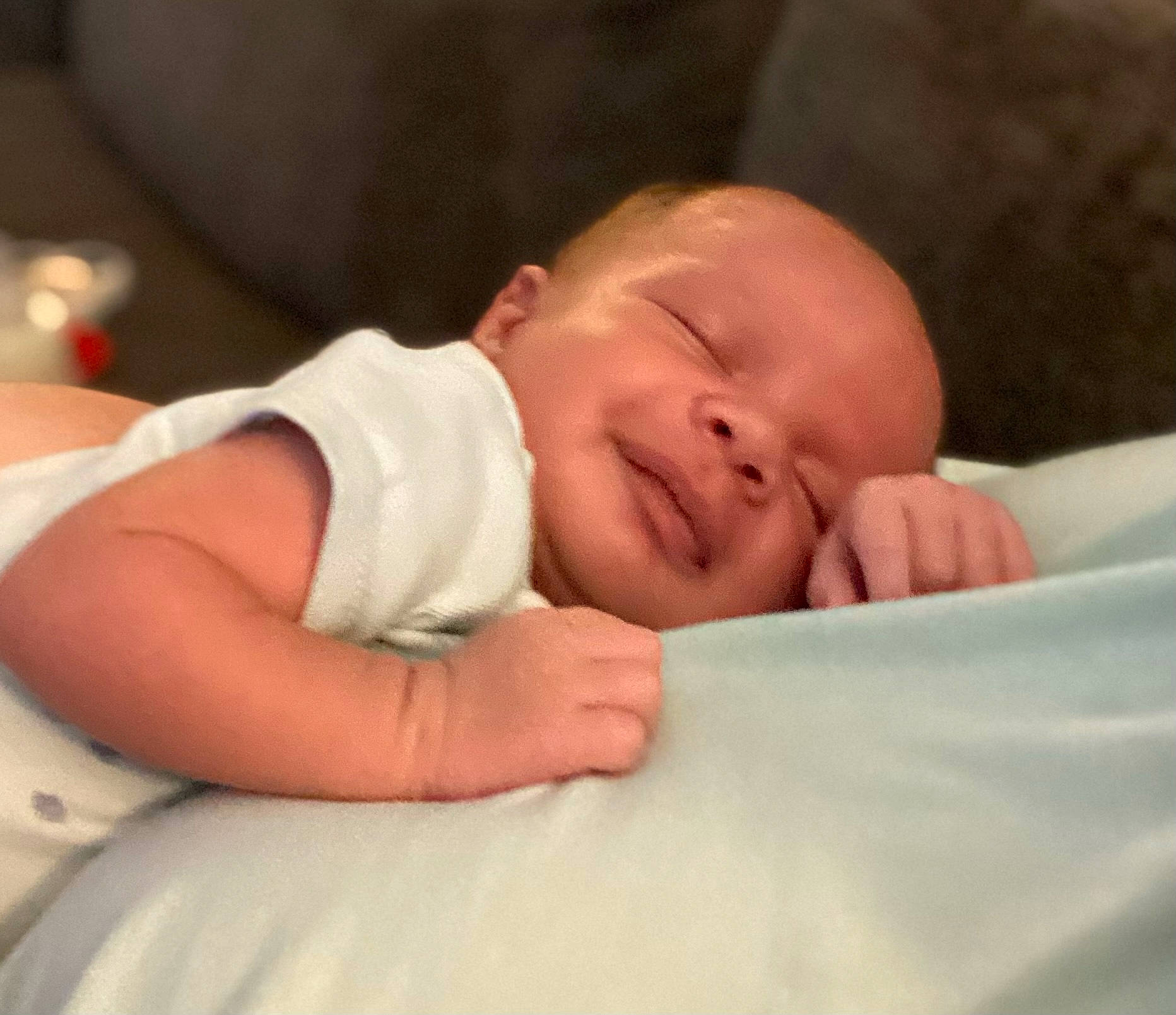 Keylan is registered to the contest to win money with this photo: baby, baby_sleeping, baby_toddler_clothing, bedtime, cheek, comfort, eye, eyebrow, eyelash, face, finger, head, iris, linens, nap, nose, person, portrait_photography, sleep, sleeve