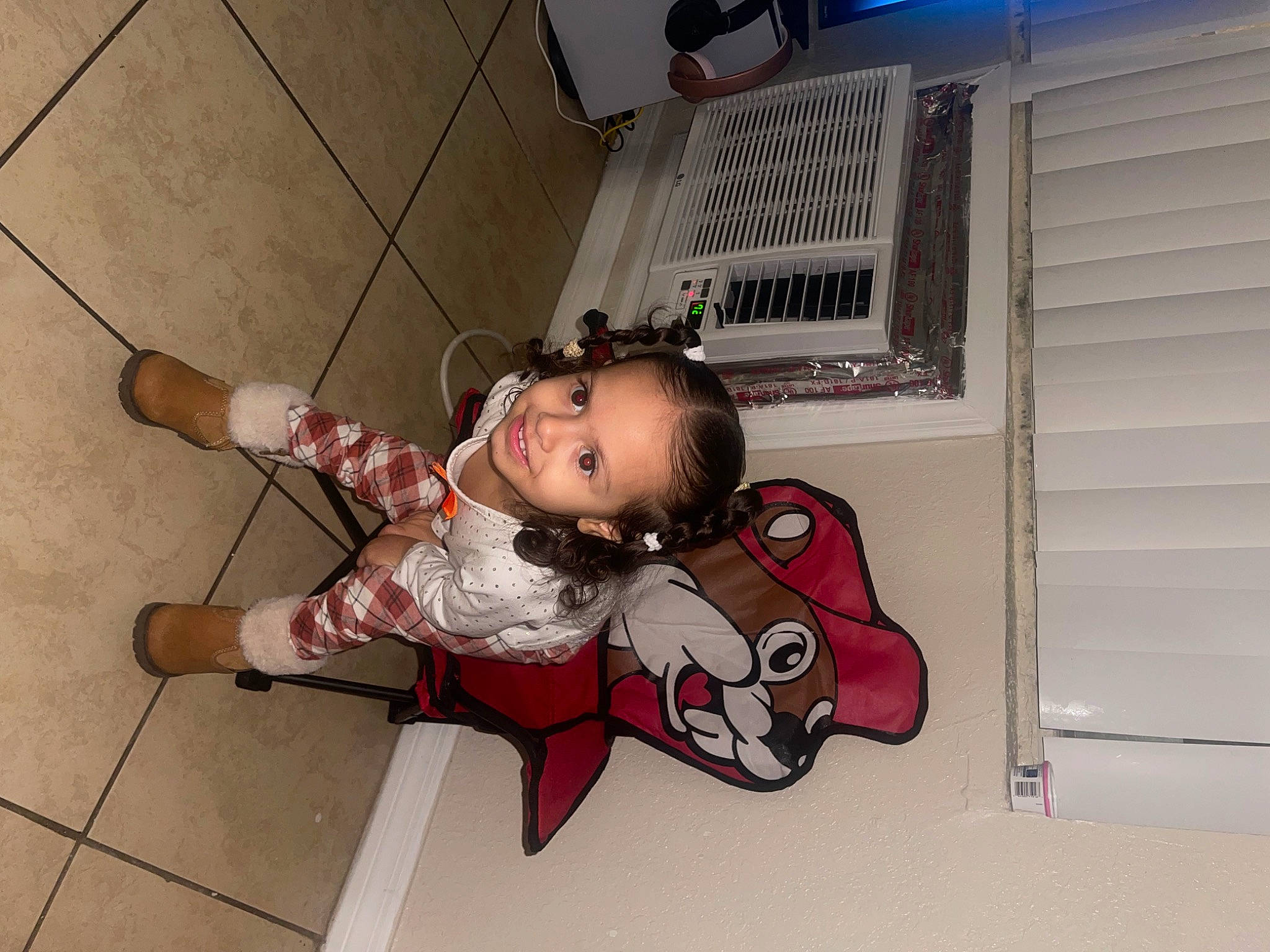 Serenity joined the competition — help win amazing prizes! baby, baby_toddler_clothing, carmine, child, flooring, fun, fur, happy, hardwood, human_leg, joy, person, room, sitting, thigh, toddler, window_blind, wood