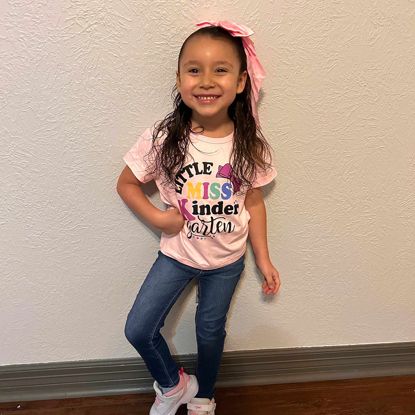 Sophia joined the competition — help win amazing prizes! child, clothing, face, female, footwear, girl, happy, hardwood, hat, head, jeans, pants, person, photography, portrait, shoe, smile, sneaker, t_shirt, wood