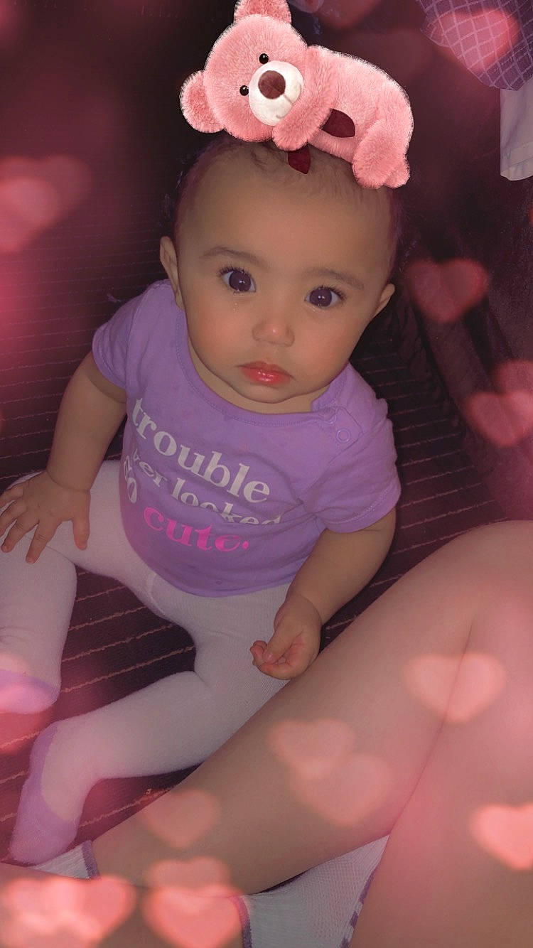 Makinsley joined the competition — help win amazing prizes! baby, baby_toddler_clothing, cap, cheek, child, eye, facial_expression, finger, fun, human_leg, lip, magenta, person, pink, product, skin, sleeve, thigh, thumb, toddler