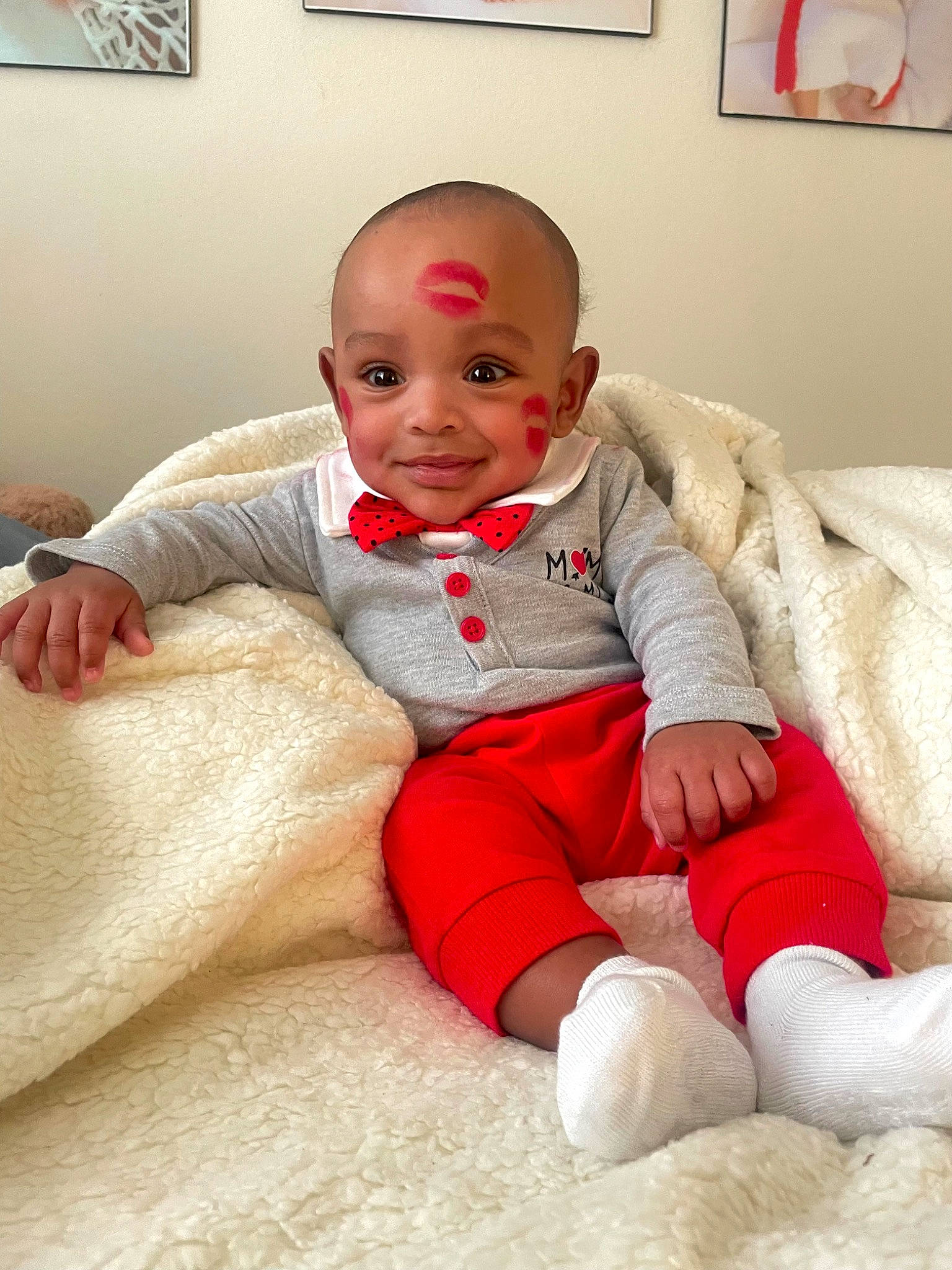 Jhamel joined the competition — help win amazing prizes! baby, baby_toddler_clothing, child, comfort, couch, eye, facial_expression, finger, floor, flooring, happy, head, joy, knee, leg, person, picture_frame, skin, sleeve, smile