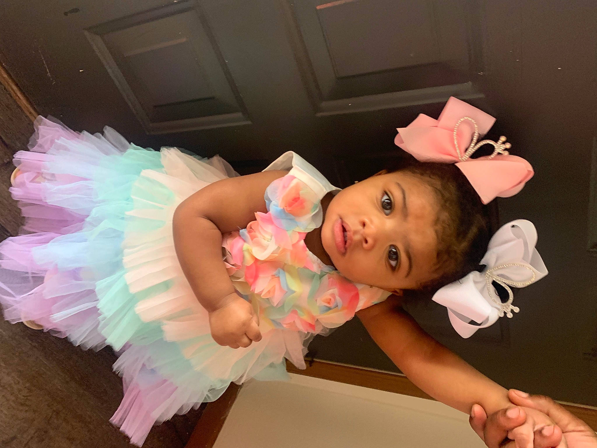 Soul is registered to the contest to win money with this photo: baby, baby_products, baby_toddler_clothing, cheek, child, eyelash, fashion_accessory, finger, fun, hair_accessory, happy, hat, headband, headgear, headpiece, magenta, party_supply, person, pink, room