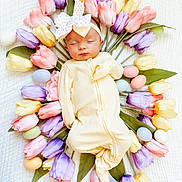 Isabella is registered to the contest to win money with this photo: accessories, baby, bonnet, clothing, egg, face, flower, flowerarrangement, flowerbouquet, food, hat, head, newborn, people, person, petal, photography, plant, portrait, toy