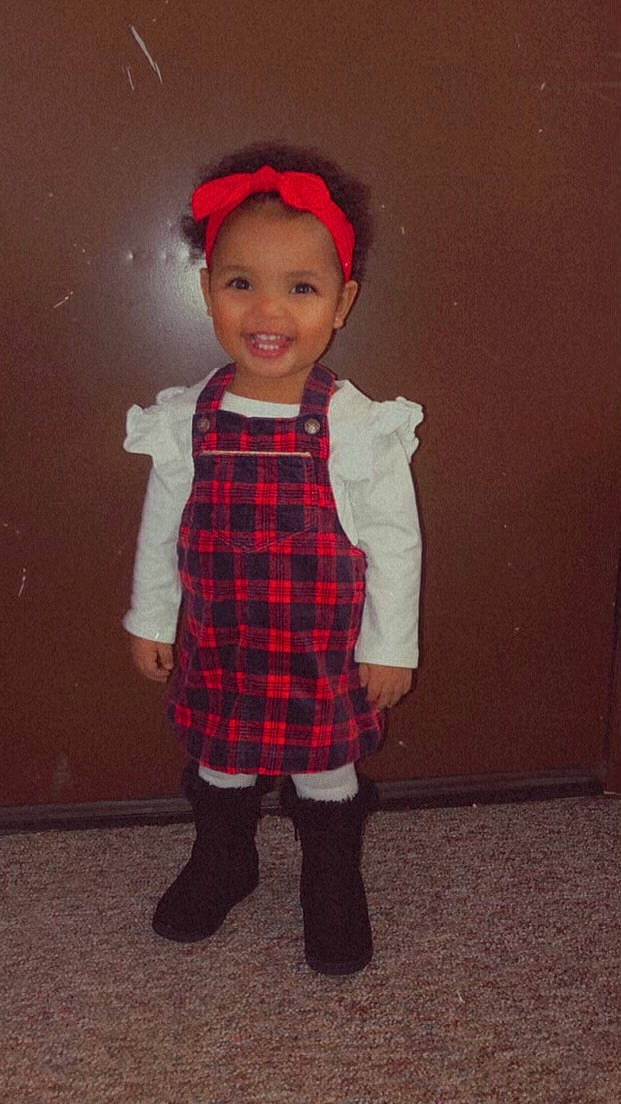 Alaiya joined the competition — help win amazing prizes! baby_toddler_clothing, boot, carmine, child, collar, electric_blue, event, fun, glove, happy, headgear, joy, knee, outerwear, pattern, person, plaid, sleeve, smile, sock