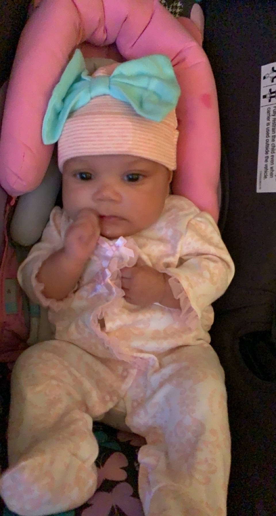 Kyah is registered to the contest to win money with this photo: baby, cheek, child, headwear, person, toddler