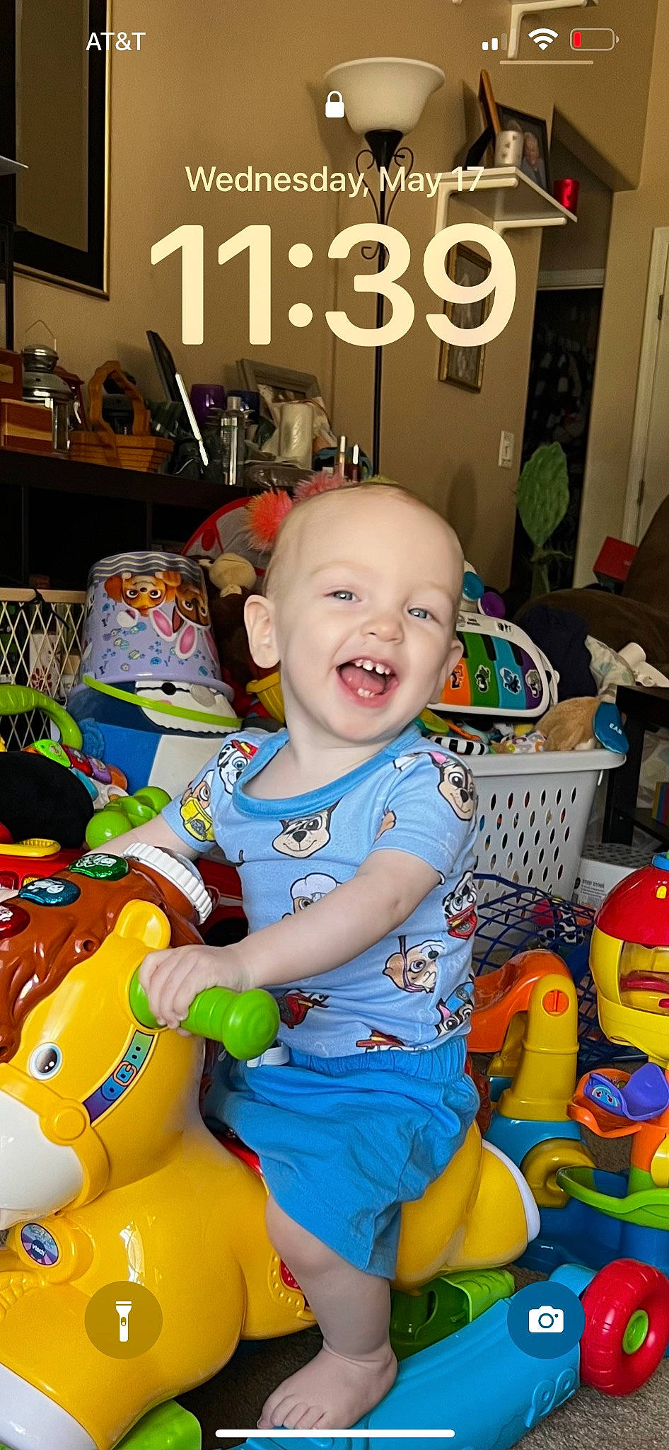 Elijah joined the competition — help win amazing prizes! baby, baby_products, baby_toddler_clothing, baby_toys, child, fun, happy, people, person, picture_frame, play, product, riding_toy, room, sitting, smile, stuffed_toy, t_shirt, toddler, toy