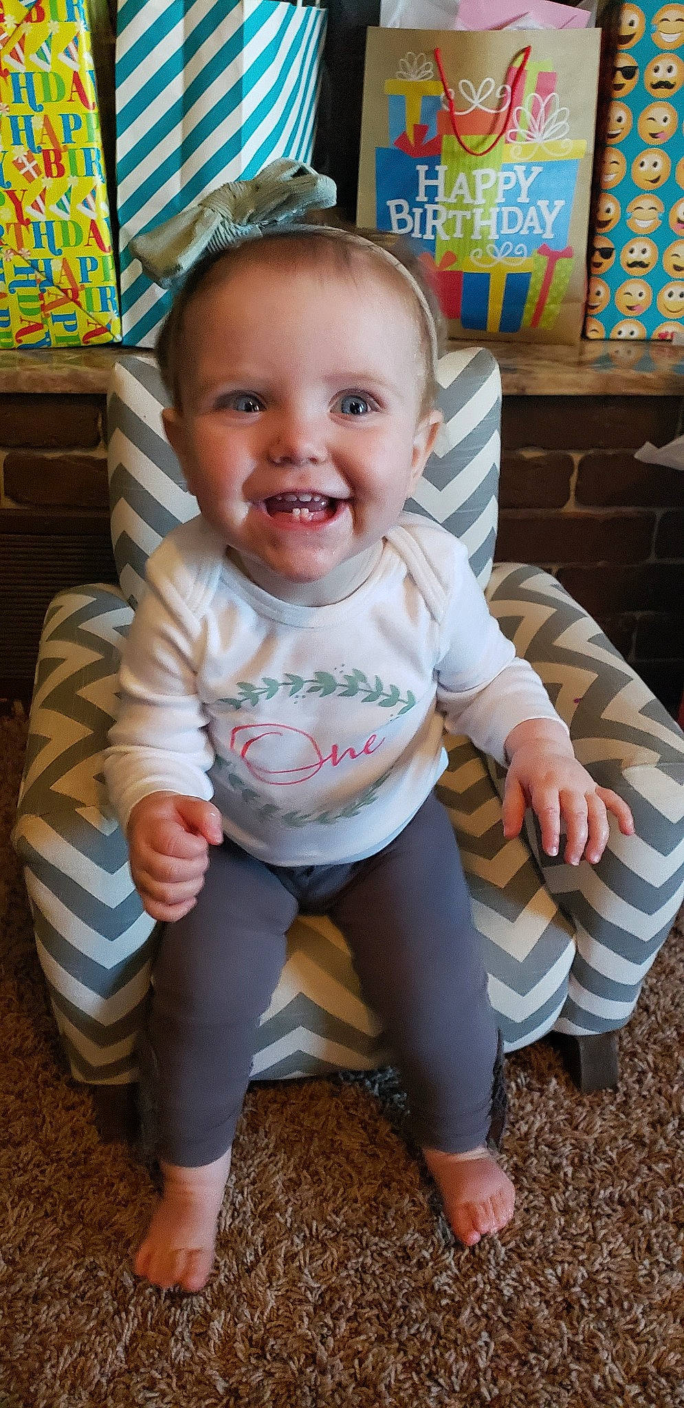 Kamdyn joined the competition — help win amazing prizes! baby, baby_laughing, baby_toddler_clothing, child, face, facial_expression, head, joy, person, sitting, skin, smile, toddler