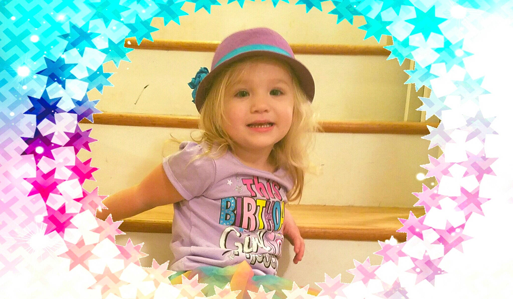 Makensley joined the competition — help win amazing prizes! baby_toddler_clothing, child, fun, happy, headgear, party_hat, party_supply, person, pink, smile, toddler