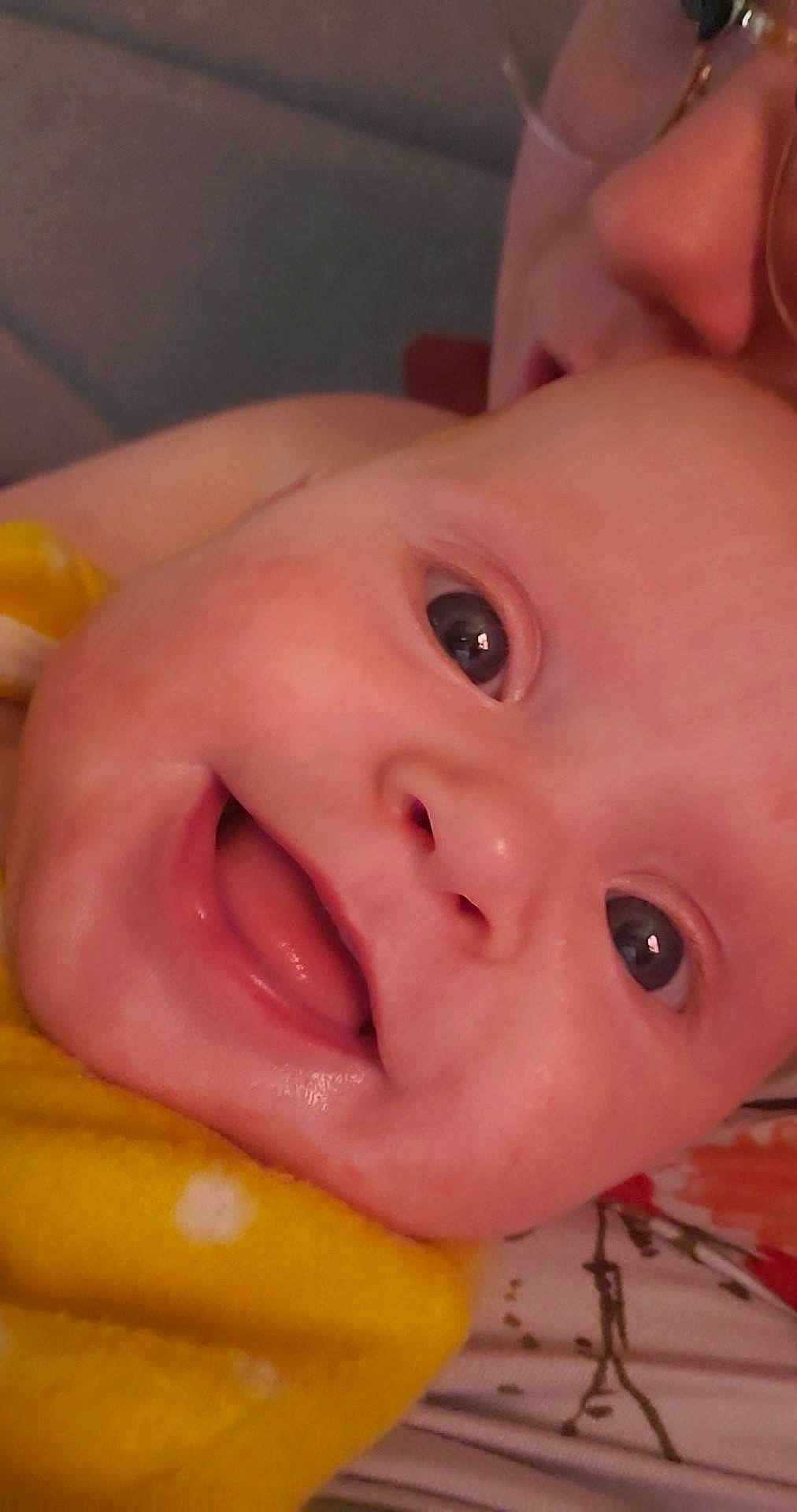 Reese joined the competition — help win amazing prizes! baby, cheek, chin, ear, eye, eyebrow, eyelash, finger, forehead, happy, human_body, iris, lip, mouth, muscle, neck, nose, person, pink, skin