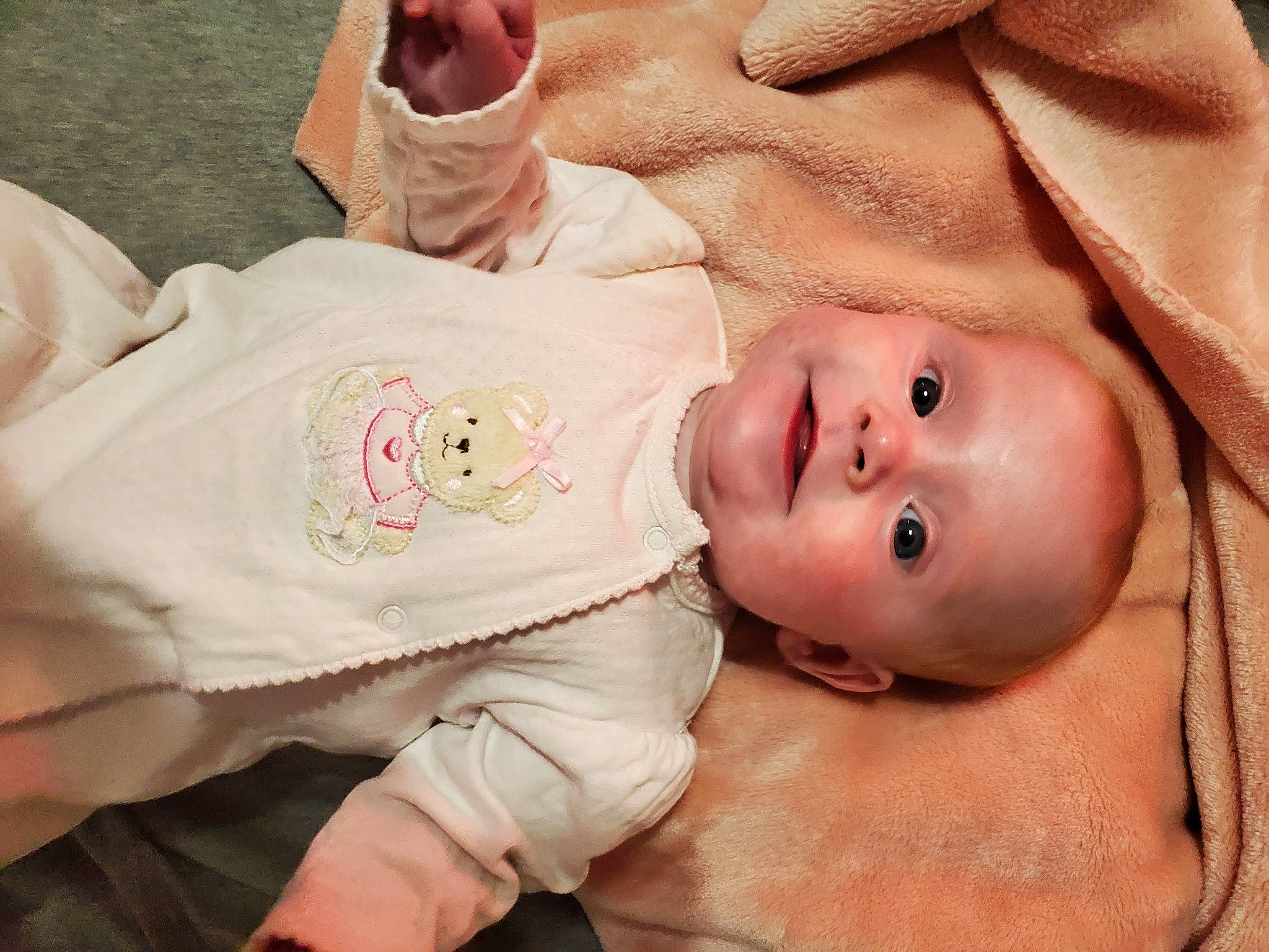 Reese joined the competition — help win amazing prizes! baby, baby_products, baby_sleeping, baby_toddler_clothing, cheek, child, chin, comfort, eye, face, head, linens, lip, mouth, nose, person, pink, skin, sleeve, textile