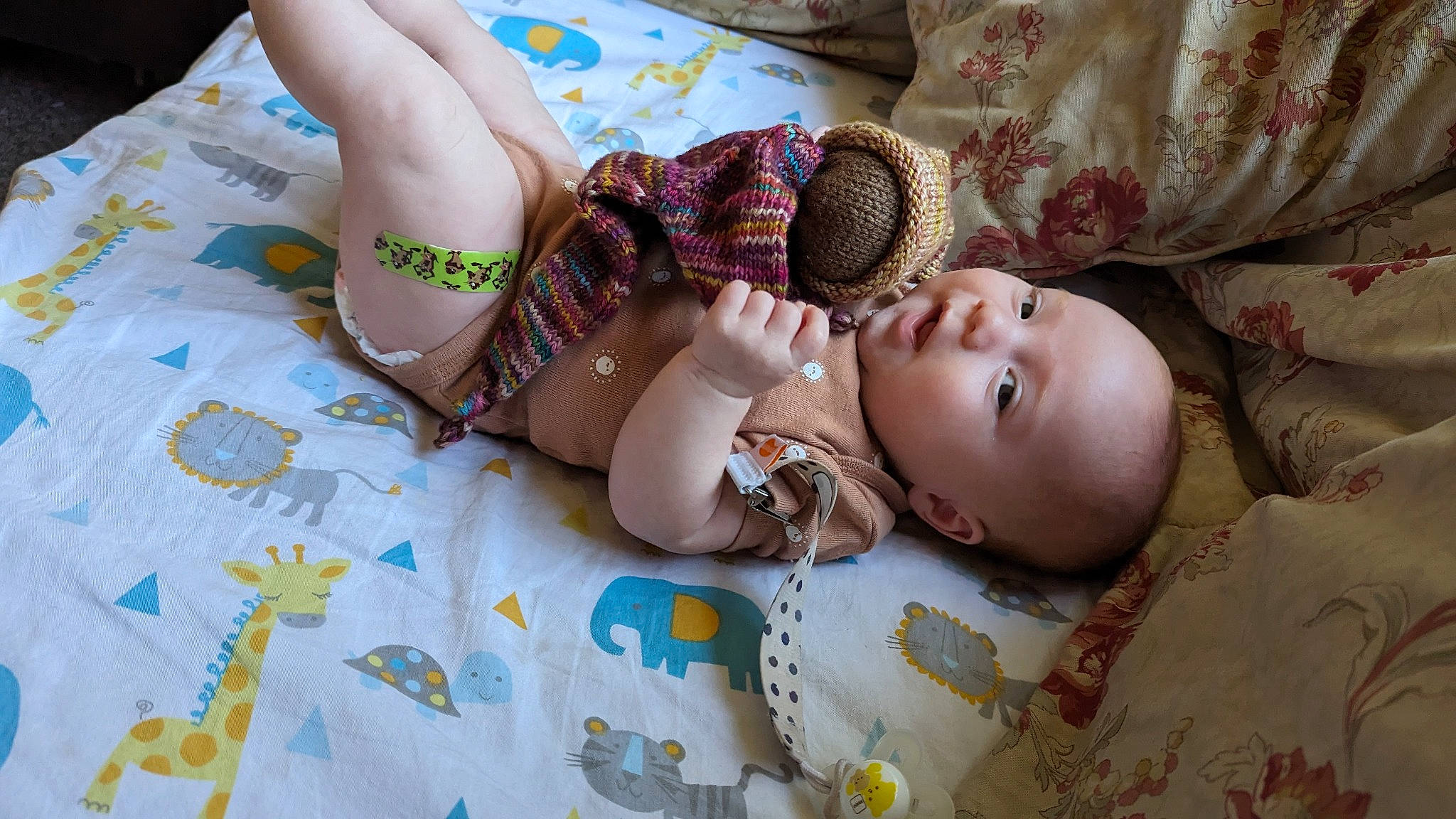 Rin joined the competition — help win amazing prizes! arm, baby, baby_products, baby_sleeping, baby_toddler_clothing, bed, child, comfort, doll, fawn, finger, grass, hand, linens, pattern, person, skin, textile, toddler, toy